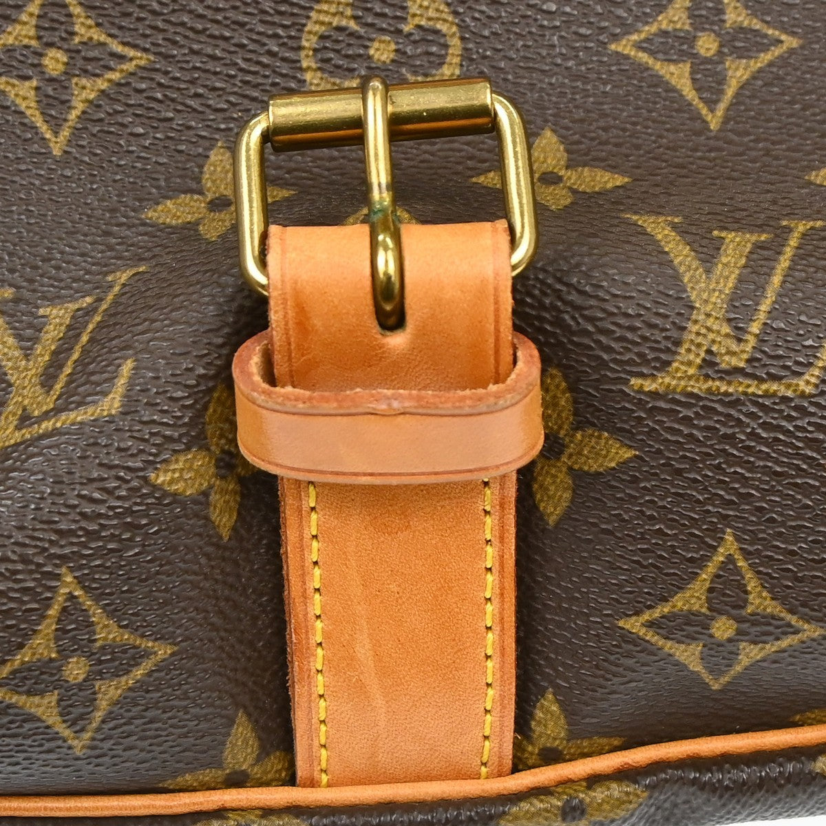 Louis Vuitton Saumur Monogram Brown Canvas Shoulder Bag Bag (Pre-Owned)