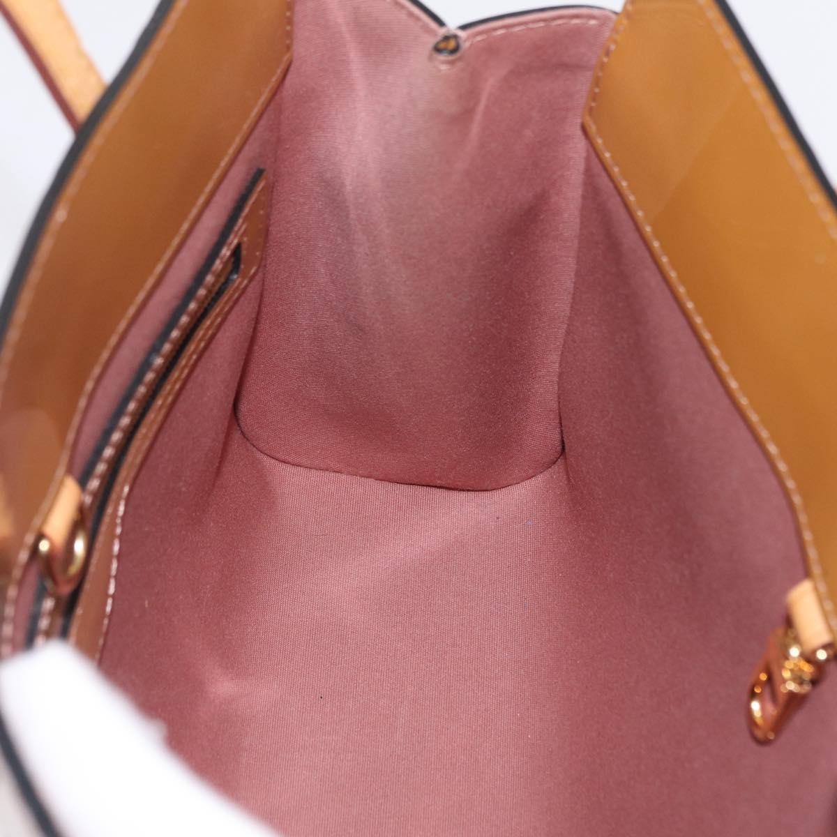 Louis Vuitton Catalina Monogram Vernis Brown Patent_Leather Handbag (Pre-Owned)