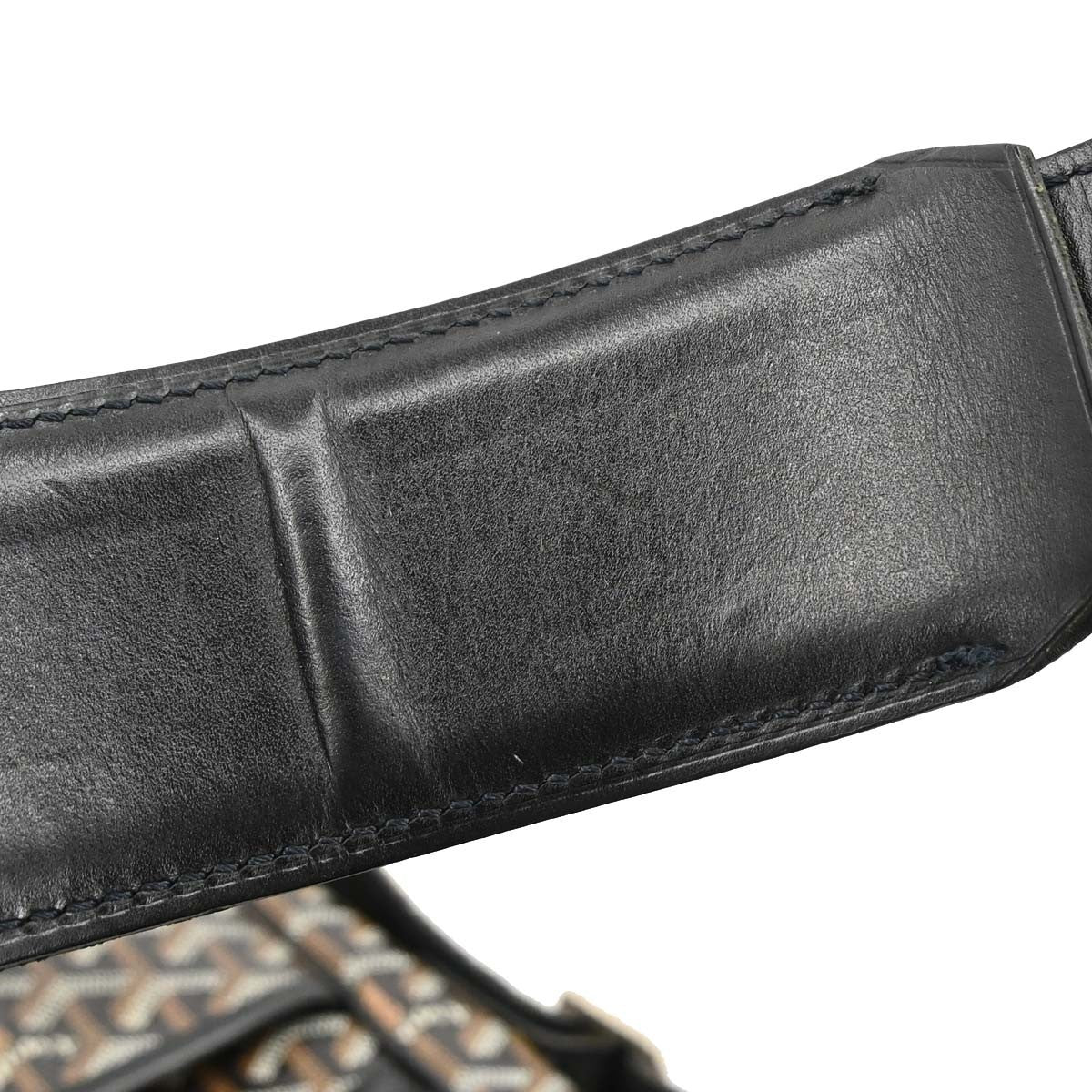 Goyard Grand Bleu Messenger Coated Canvas Black Canvas Handbag (Pre-Owned)