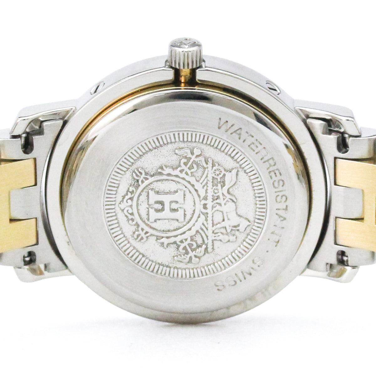 Hermes Clipper Quartz Stainless Steel And Plated Metal Watch (Pre-Owned)