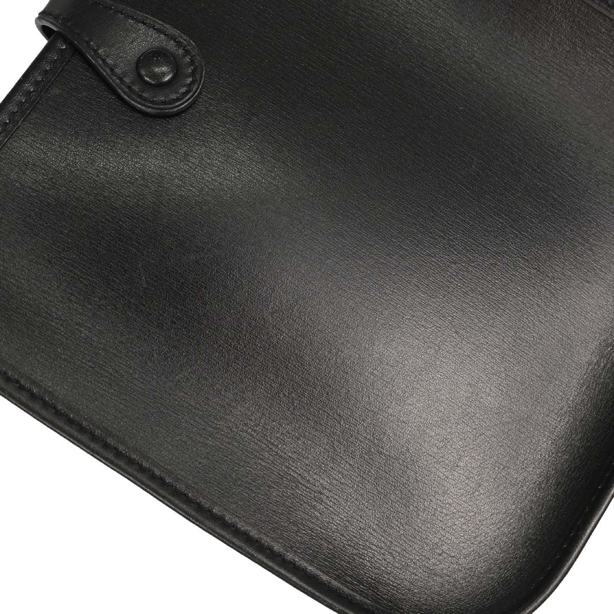 Hermes Long Strap Evelyne Box Calf Black Leather Shoulder Bag Bag (Pre-Owned)
