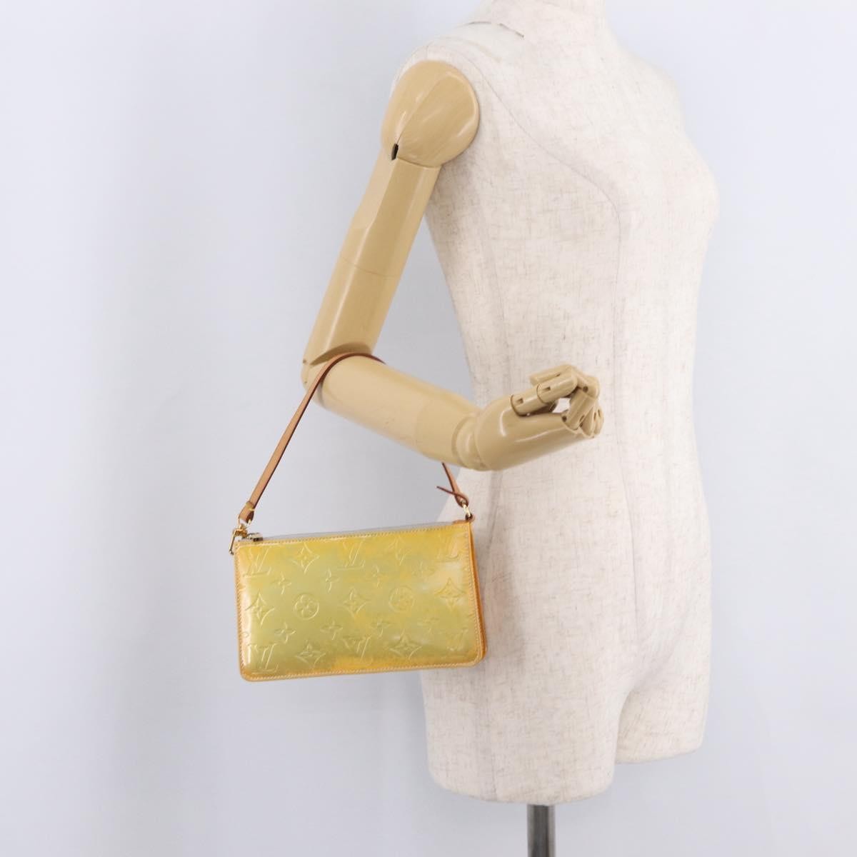 Louis Vuitton Lexington Pochette Monogram Vernis Yellow Patent_Leather Clutche & Pouche Bag (Pre-Owned)