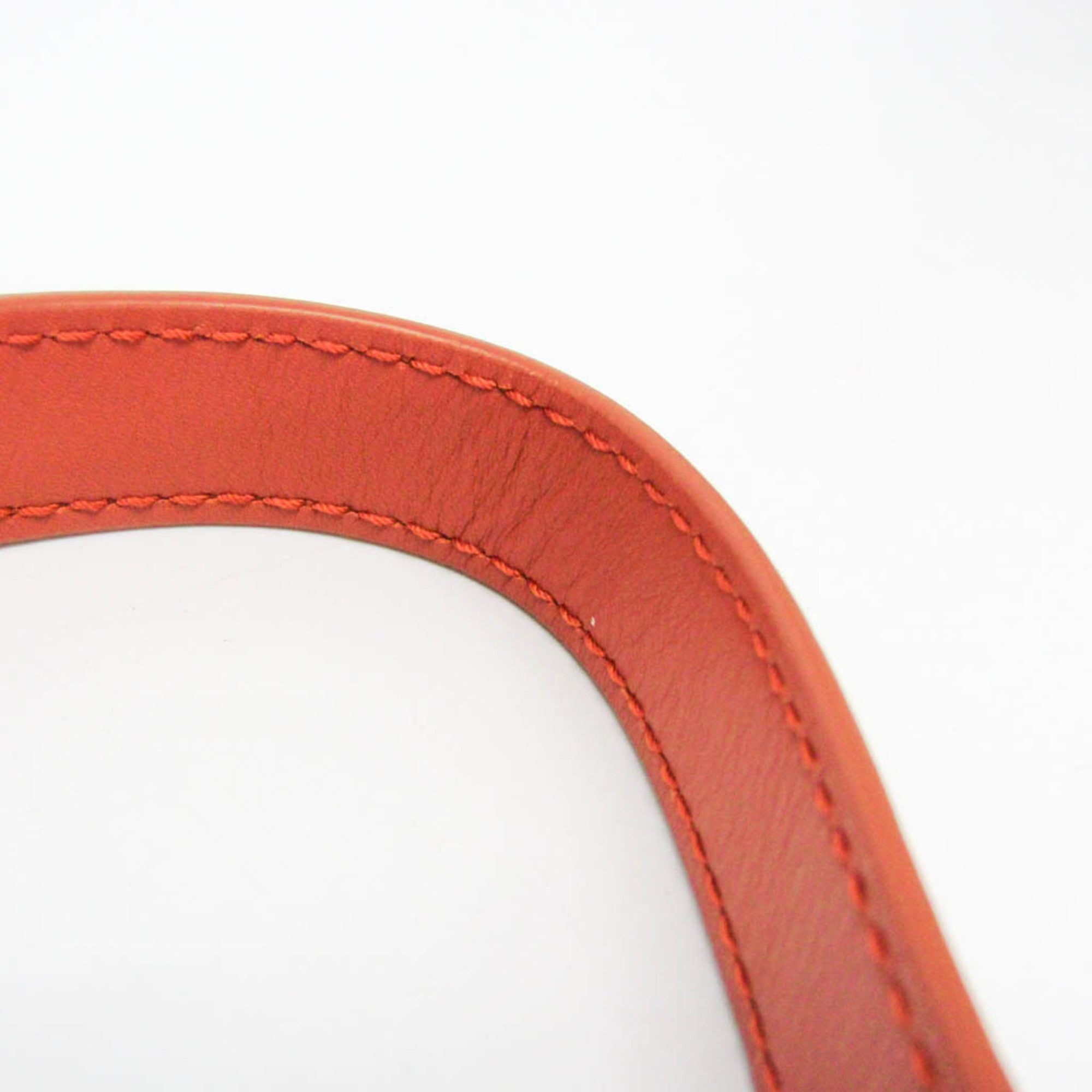 Bottega Veneta Mount Leather Orange Leather Shoulder Bag Bag (Pre-Owned)