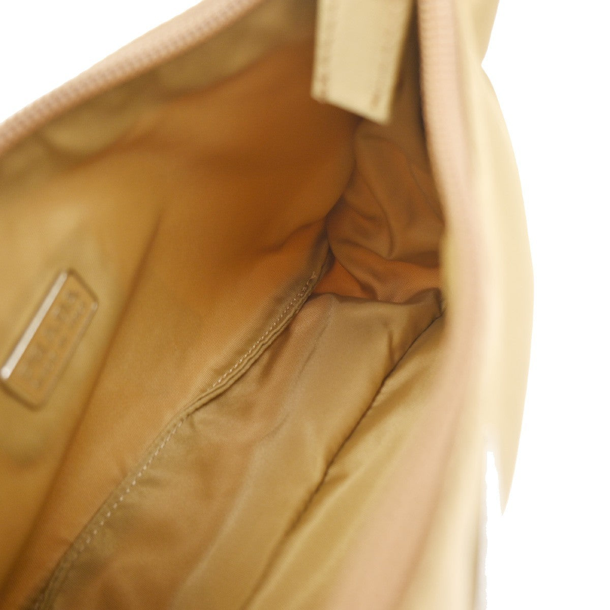 Prada Hobo Tessuto Beige Nylon Shoulder Bag Bag (Pre-Owned)