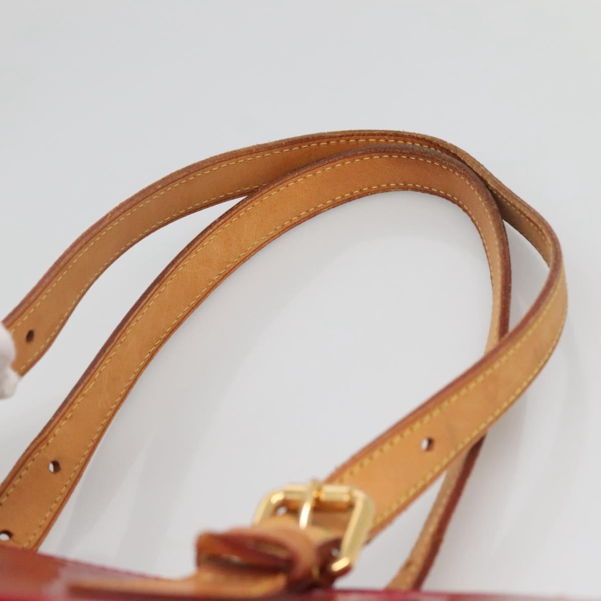 Louis Vuitton Rosewood Avenue Monogram Vernis Red Patent_Leather Handbag (Pre-Owned)