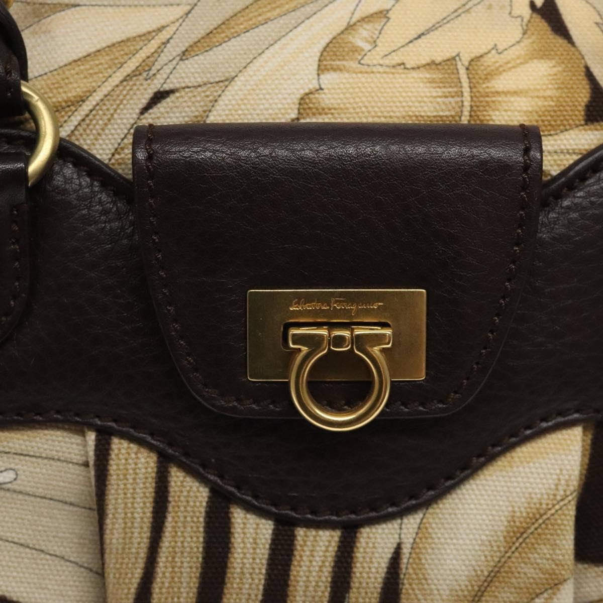Salvatore Ferragamo Gancini Canvas Multicolour Canvas Shoulder Bag Bag (Pre-Owned)