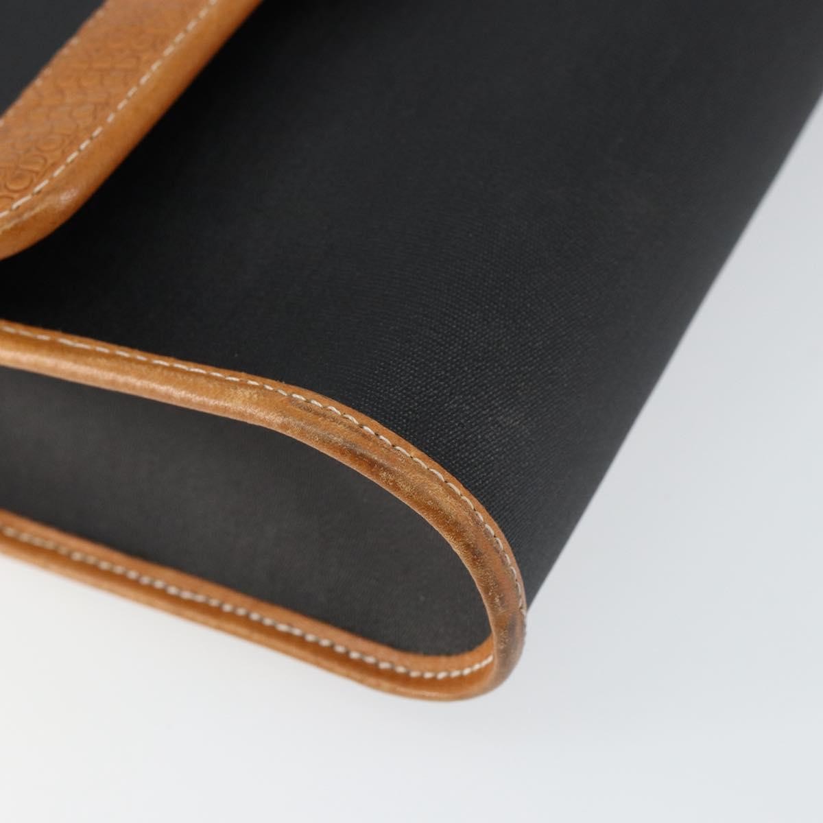 Christian Dior Vintage Cd Logo Leather Black Leather Shoulder Bag Bag (Pre-Owned)