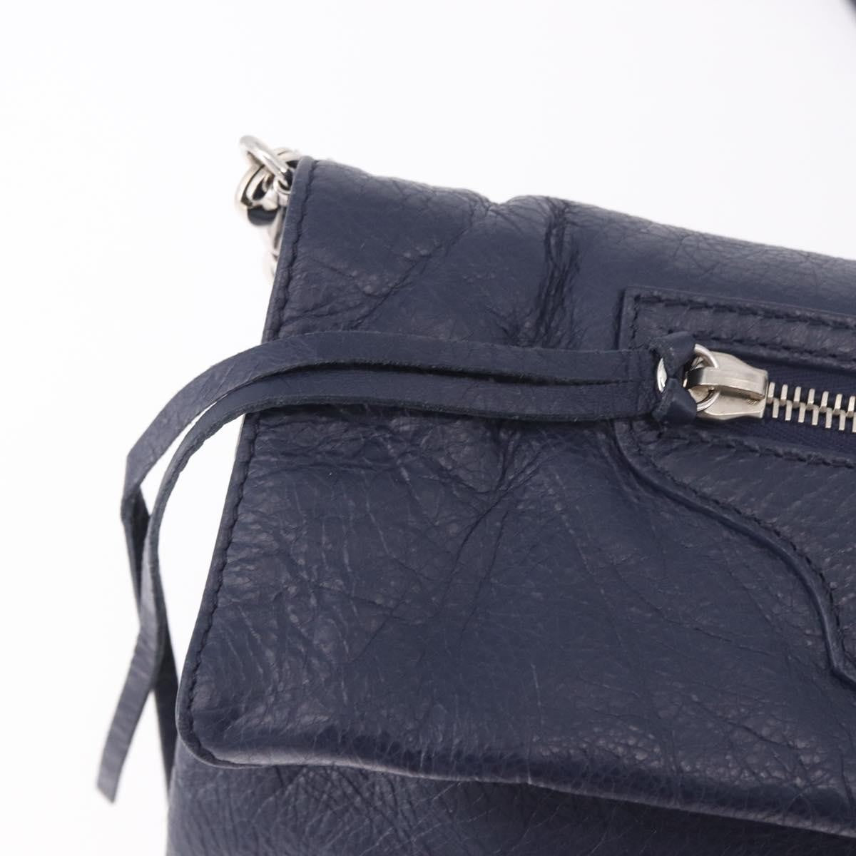 Balenciaga Classic Studs Envelope Strap Clutch Leather Navy Leather Clutche & Pouche Bag (Pre-Owned)