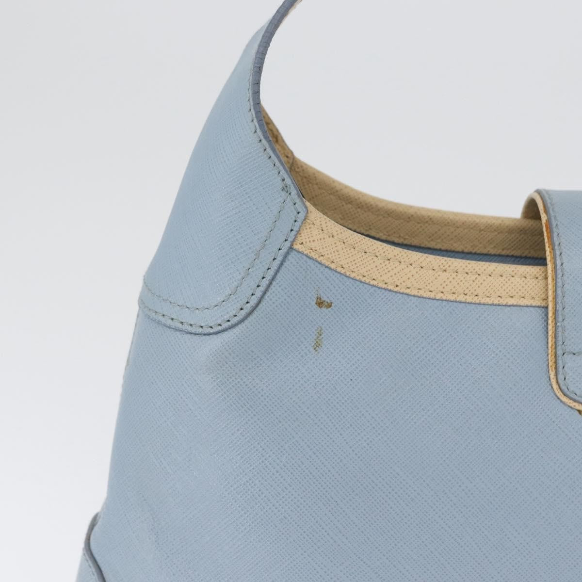 Salvatore Ferragamo Gancini Leather Blue Leather Shoulder Bag Bag (Pre-Owned)