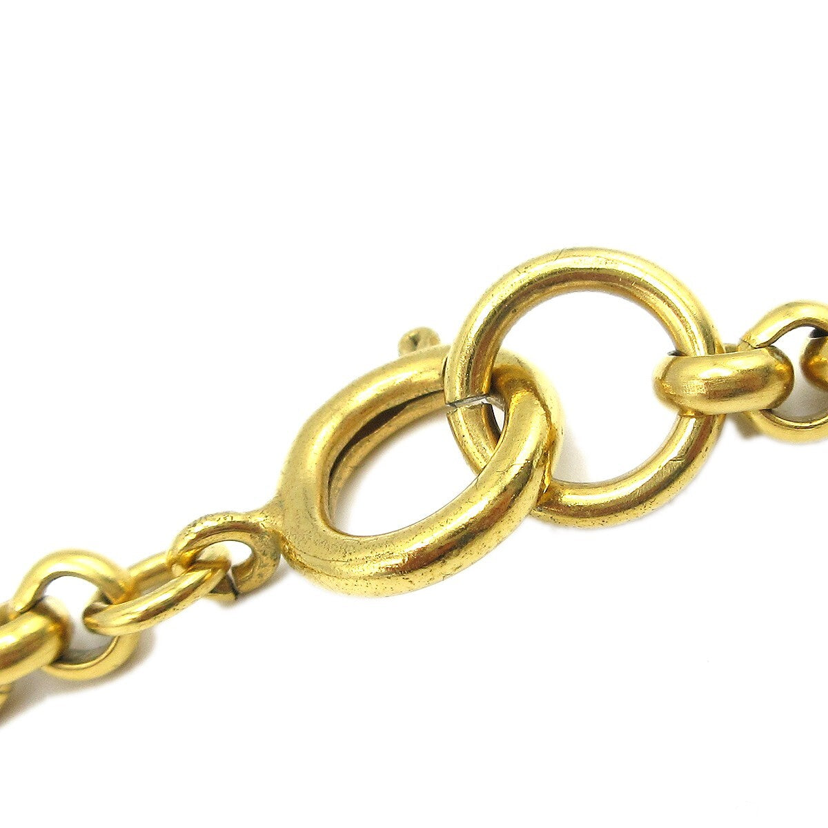 Chanel Cc Heart Pendant Metal Gold Gold_Plated Necklace Jewelry (Pre-Owned)