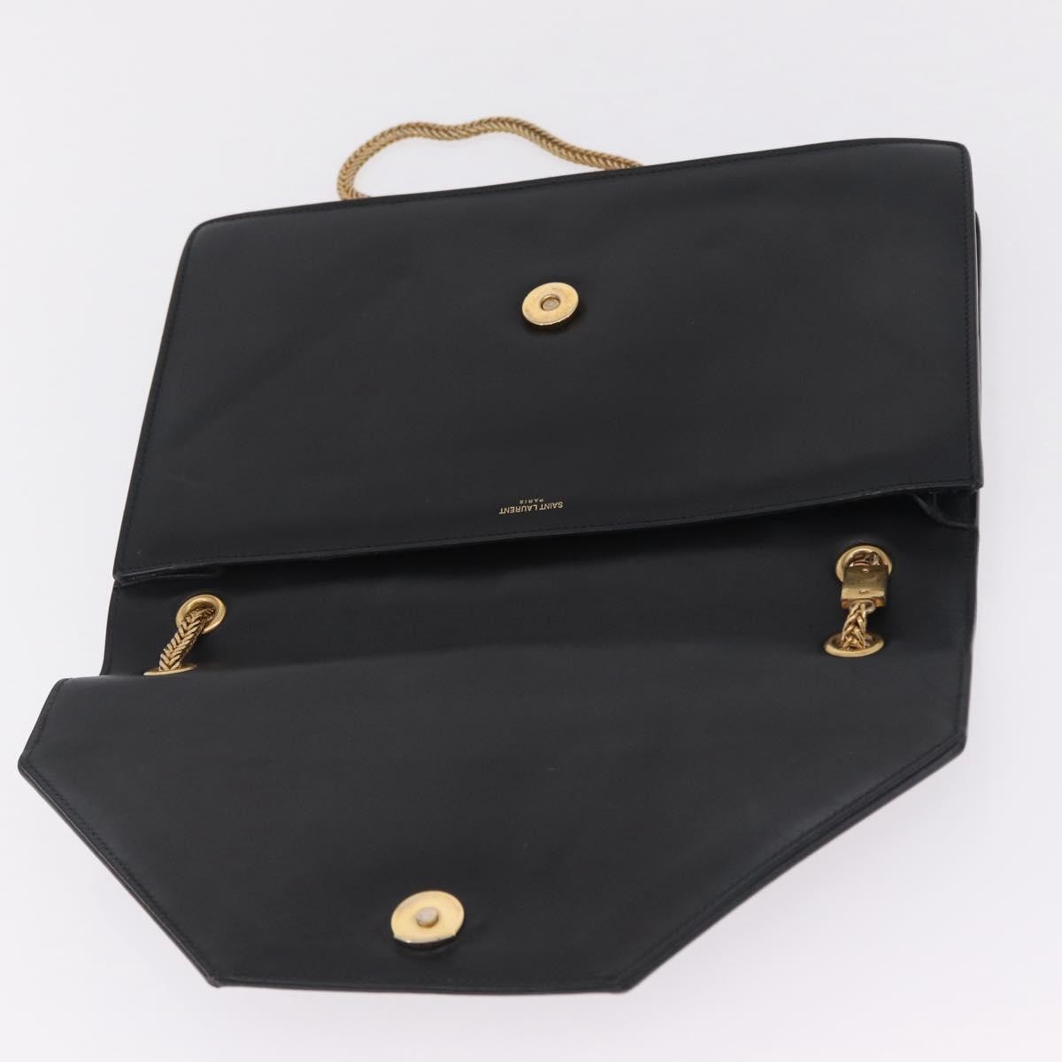 Saint Laurent Betty Leather Black Leather Handbag (Pre-Owned)