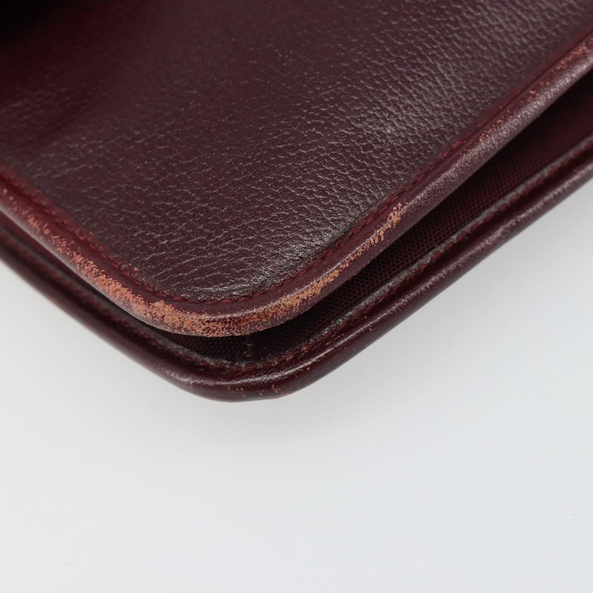 Christian Dior Shoulder Leather Burgundy Leather Shoulder Bag Bag (Pre-Owned)