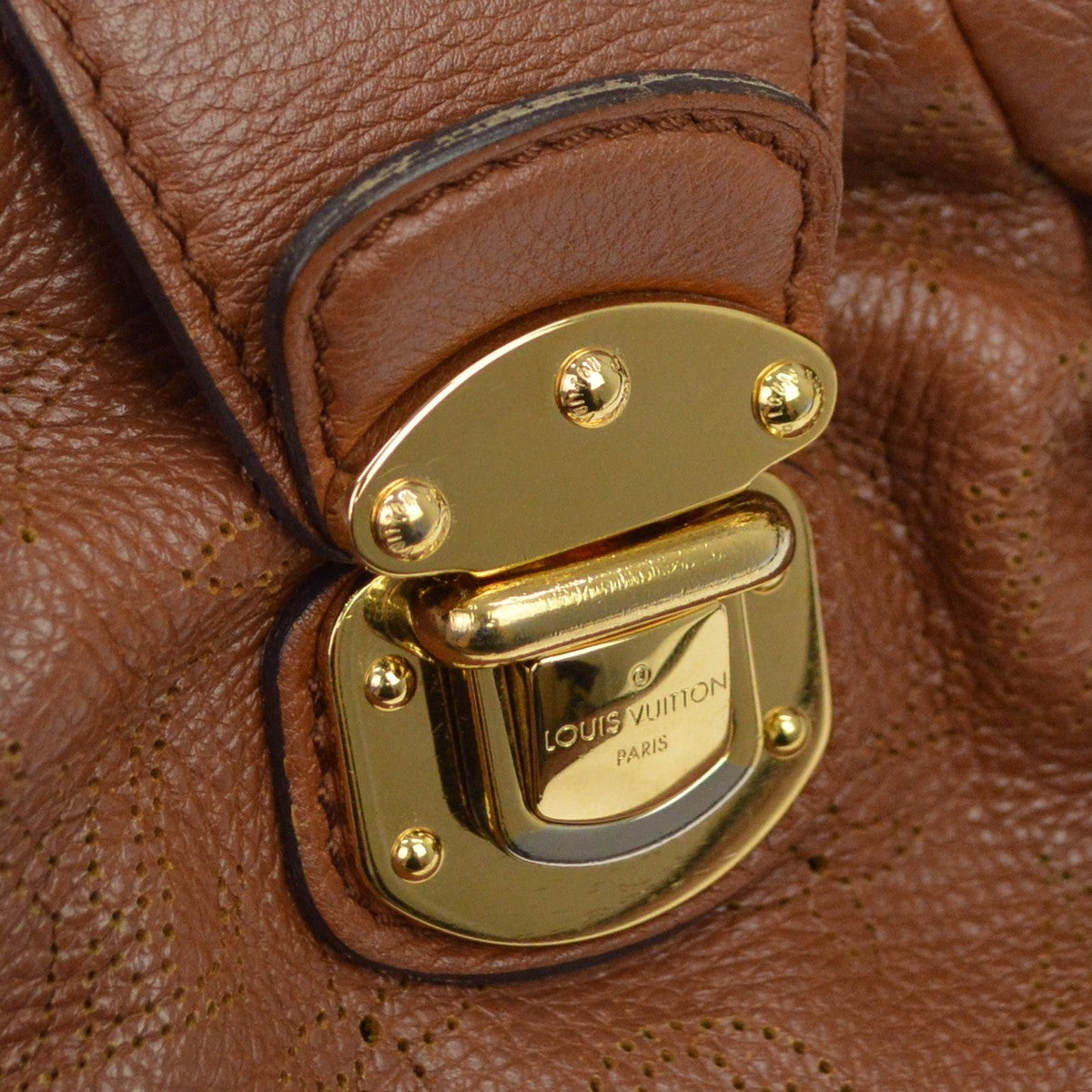Louis Vuitton Lunar Mahina Leather Brown Leather Shoulder Bag Bag (Pre-Owned)