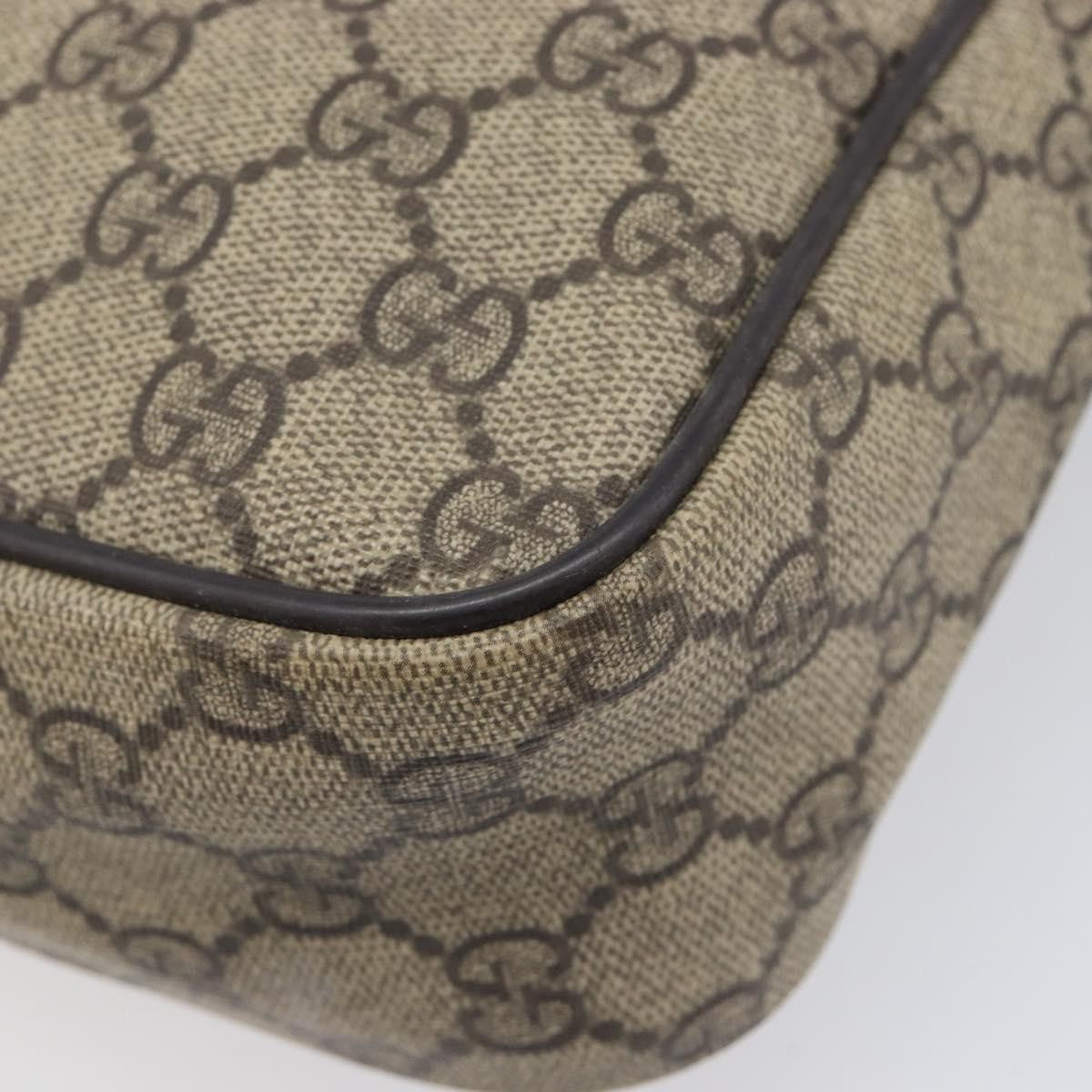 Gucci Front Zip Pocket Messenger Gg Coated Canvas Beige Canvas Shoulder Bag Bag (Pre-Owned)
