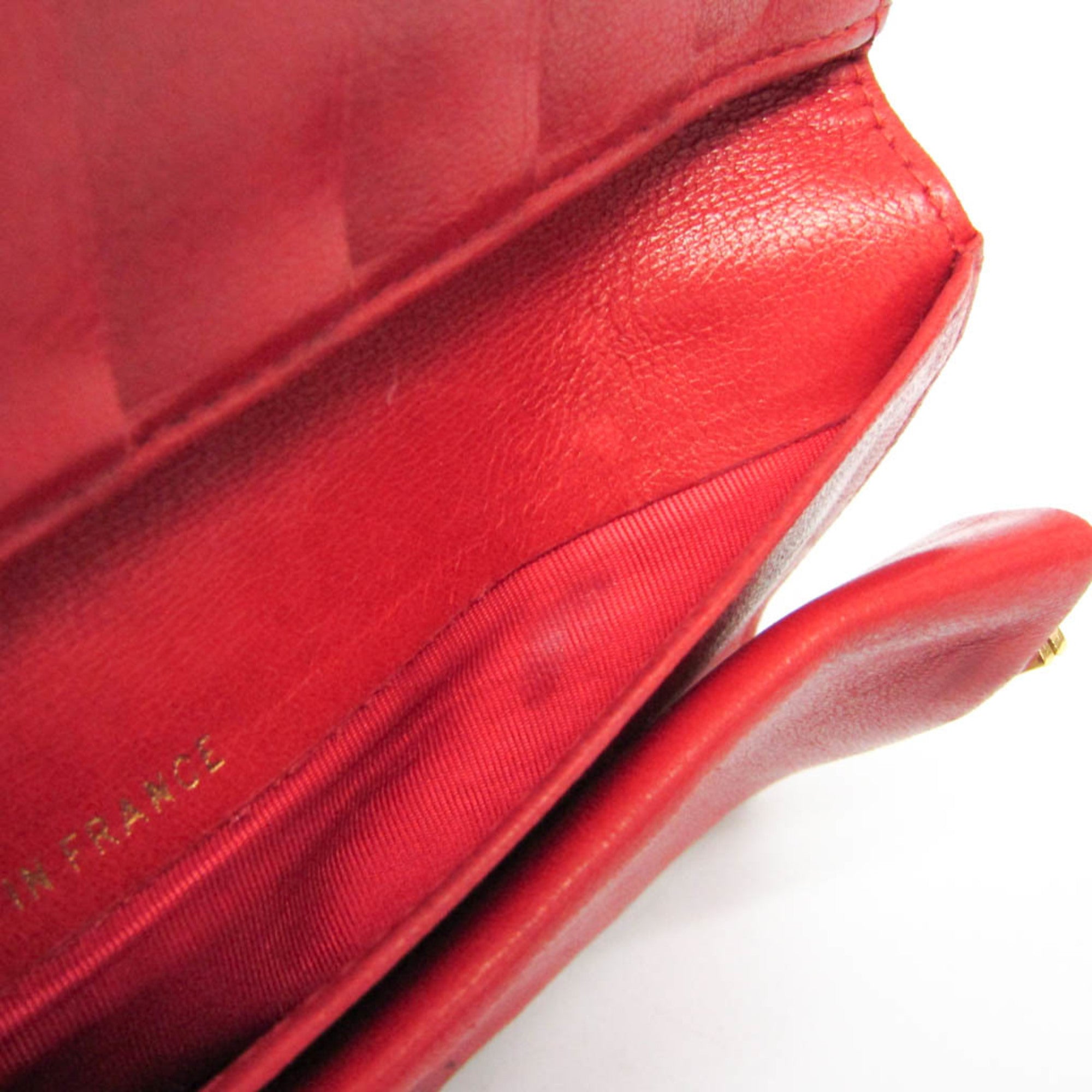 Chanel Timeless Cc French Calfskin Red Leather Wallets Accessory (Pre-Owned)