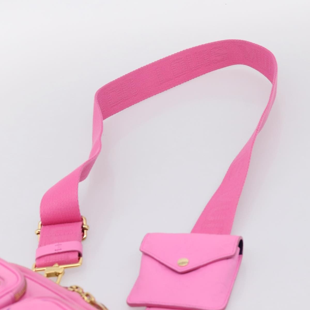 Louis Vuitton Utility Monogram Canvas Pink Leather Crossbody Bag Bag (Pre-Owned)