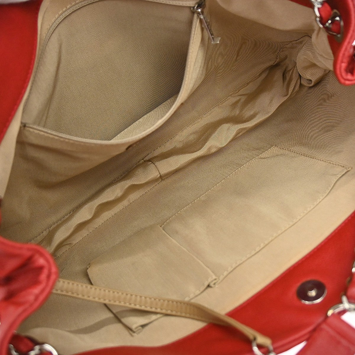 Chanel Timeless Cc Expandable Tote Quilted Caviar Red Leather Tote Bag Bag (Pre-Owned)