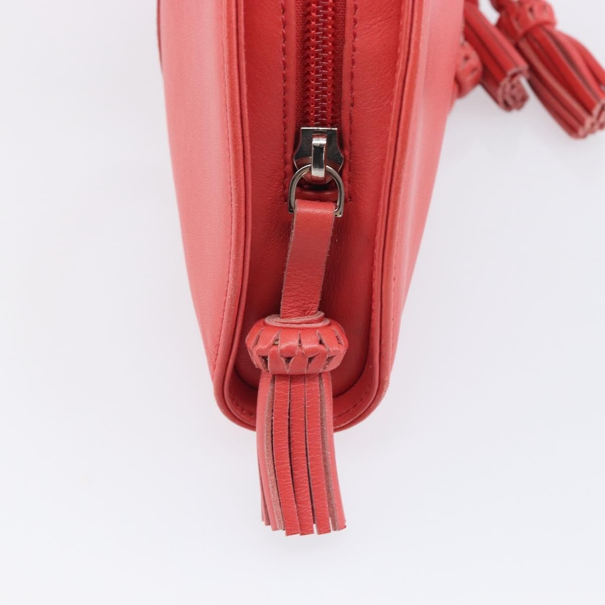 Loewe Shoulder Bag Leather Pink Leather Shoulder Bag Bag (Pre-Owned)
