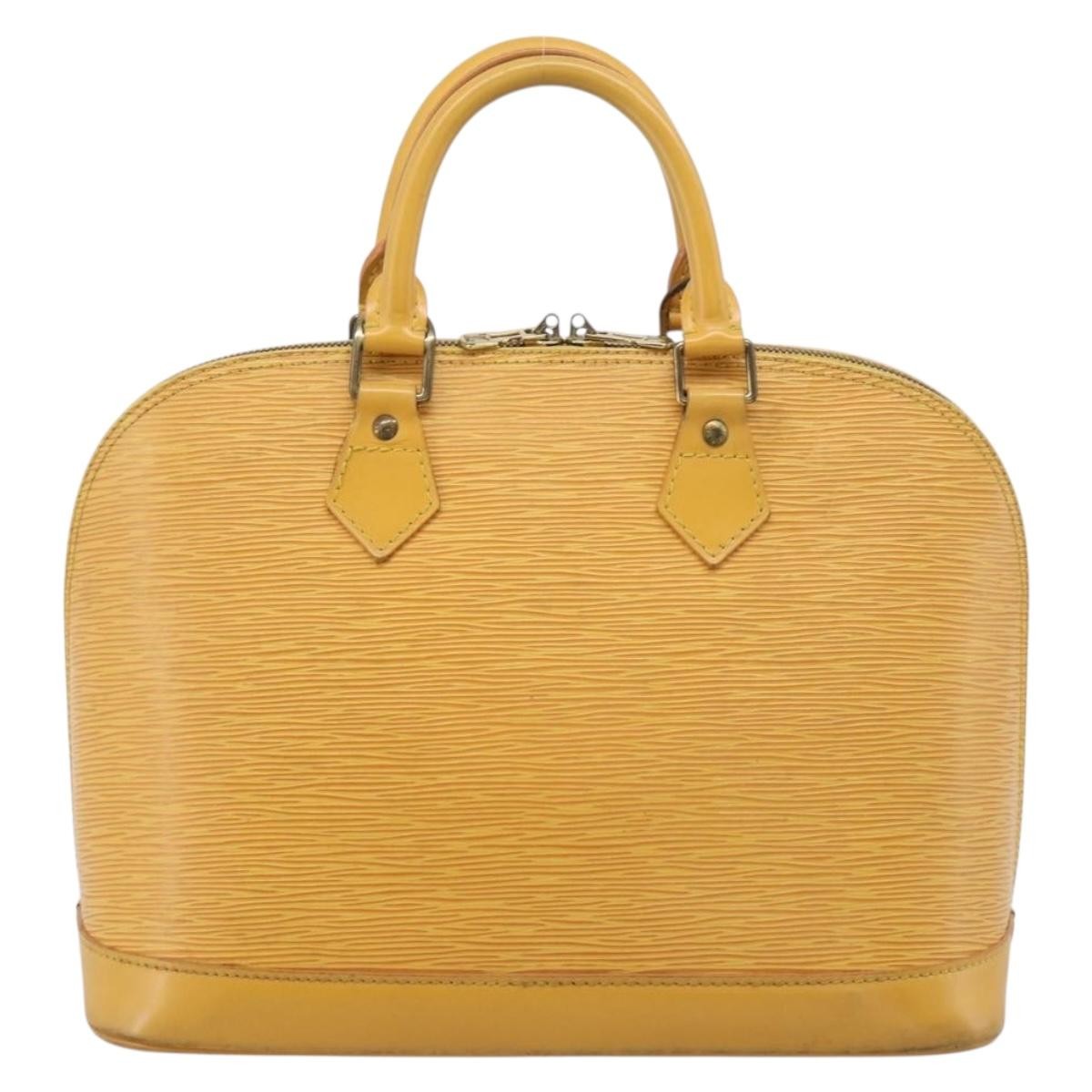 Louis Vuitton Vintage Alma Epi Leather Yellow Leather Handbag (Pre-Owned)