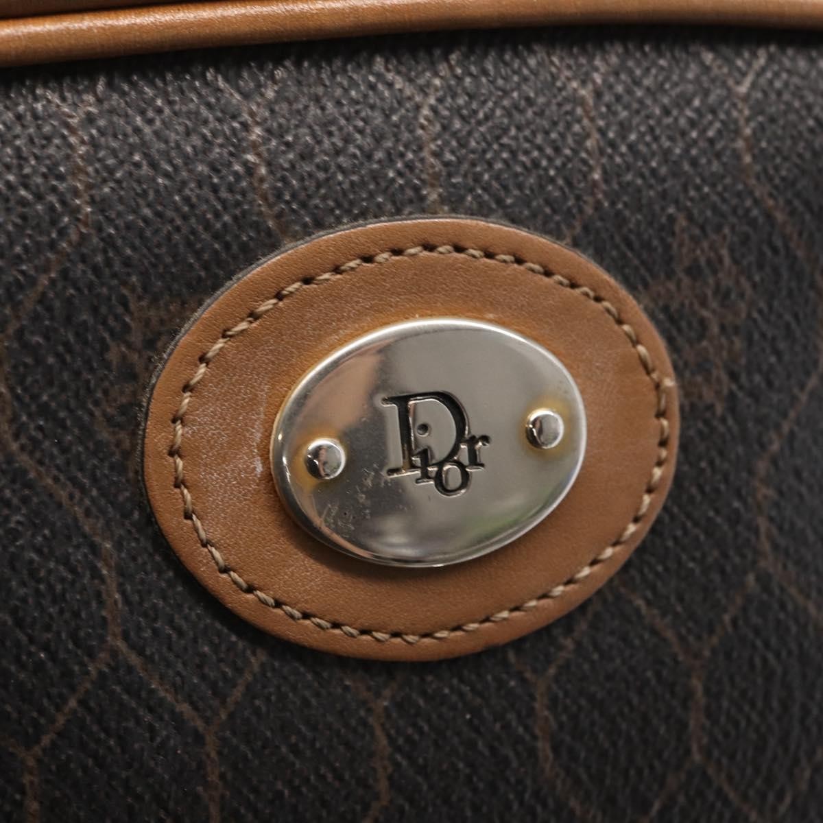Christian Dior Vintage Honeycomb Canvas And Leather Black Canvas Shoulder Bag Bag (Pre-Owned)