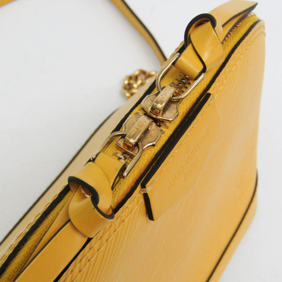 Louis Vuitton Alma Chain Epi Leather Yellow Leather Shoulder Bag Bag (Pre-Owned)
