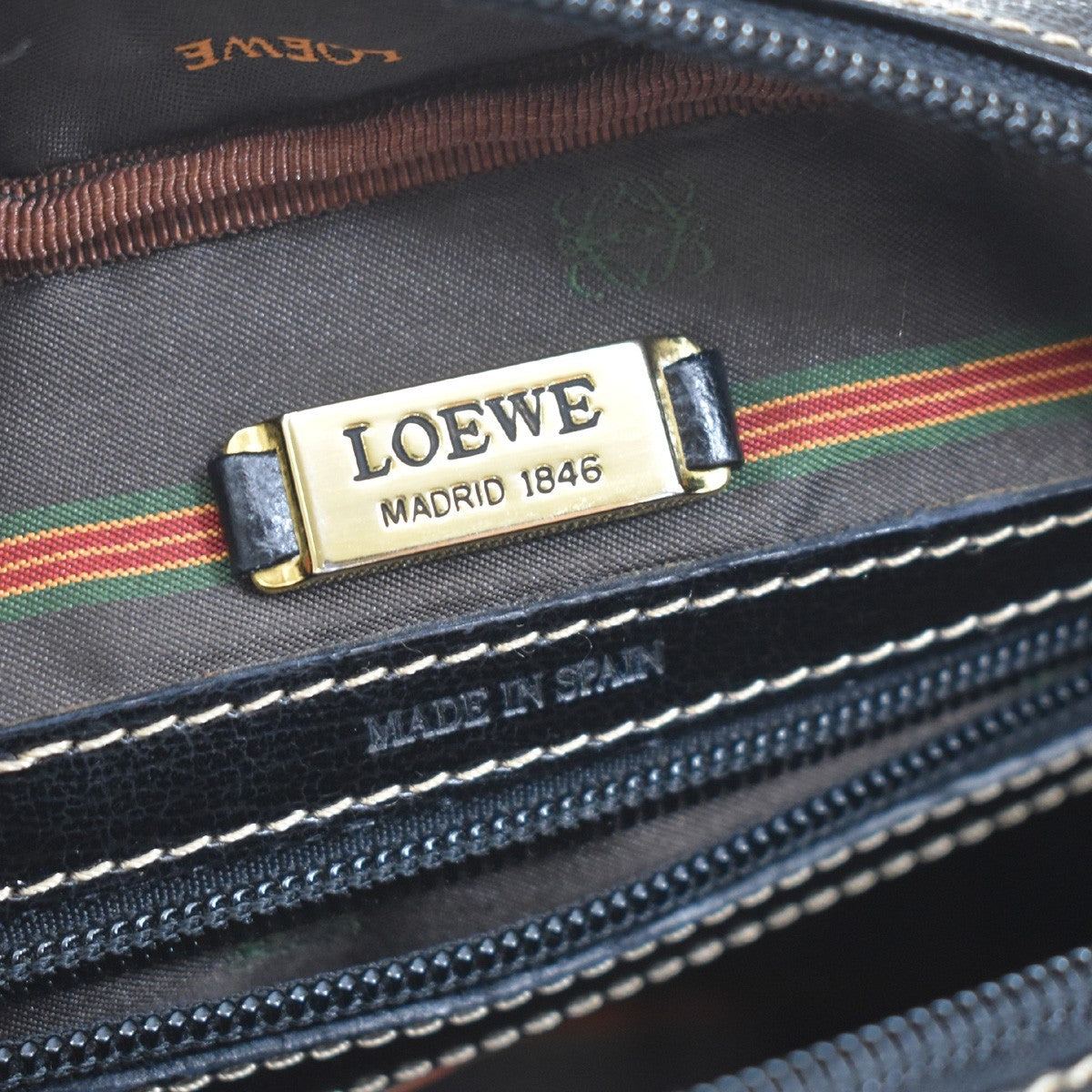 Loewe Velazquez Shoulderbag Leather Brown Leather Shoulder Bag Bag (Pre-Owned)