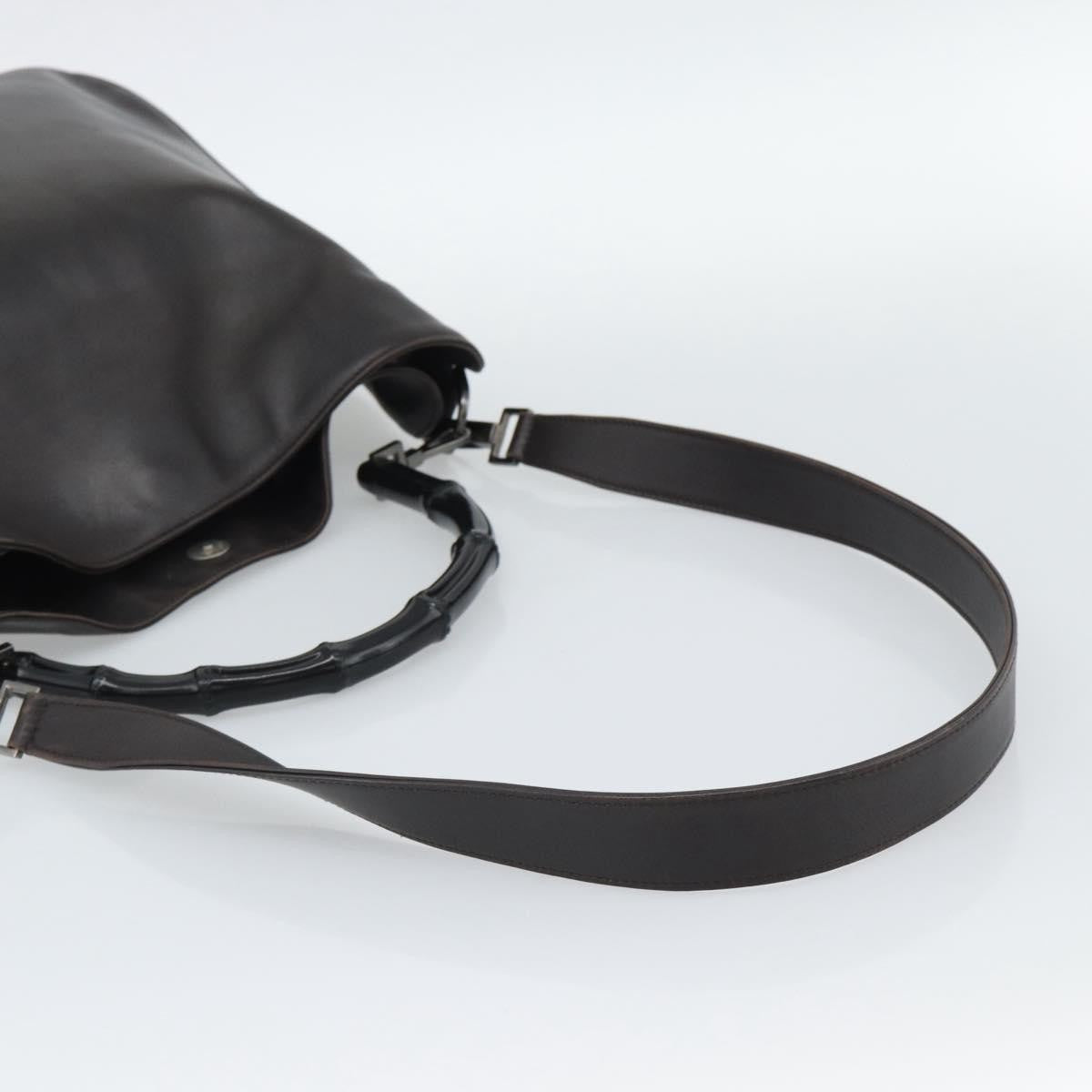 Gucci Vintage Bamboo Hobo Leather Brown Leather Shoulder Bag Bag (Pre-Owned)