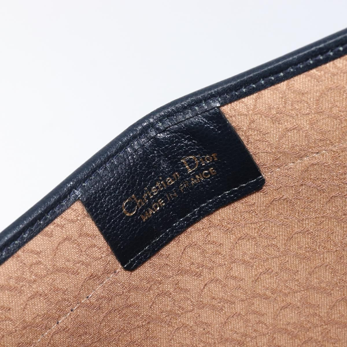 Christian Dior Homme Logo Clutch Leather Navy Leather Clutche & Pouche Bag (Pre-Owned)
