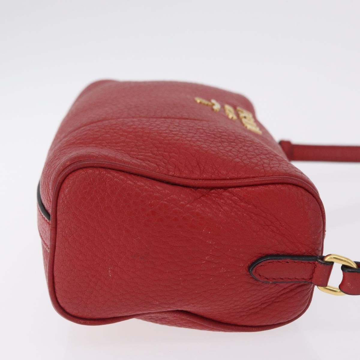 Prada Barrel Vitello Phenix Red Leather Crossbody Bag Bag (Pre-Owned)