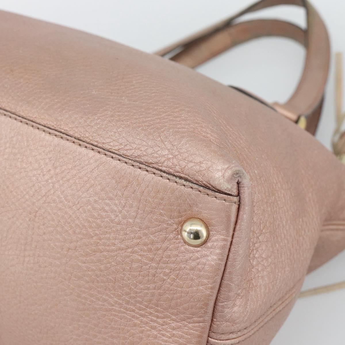 Gucci Soho Convertible Top Handle Leather Pink Leather Handbag (Pre-Owned)
