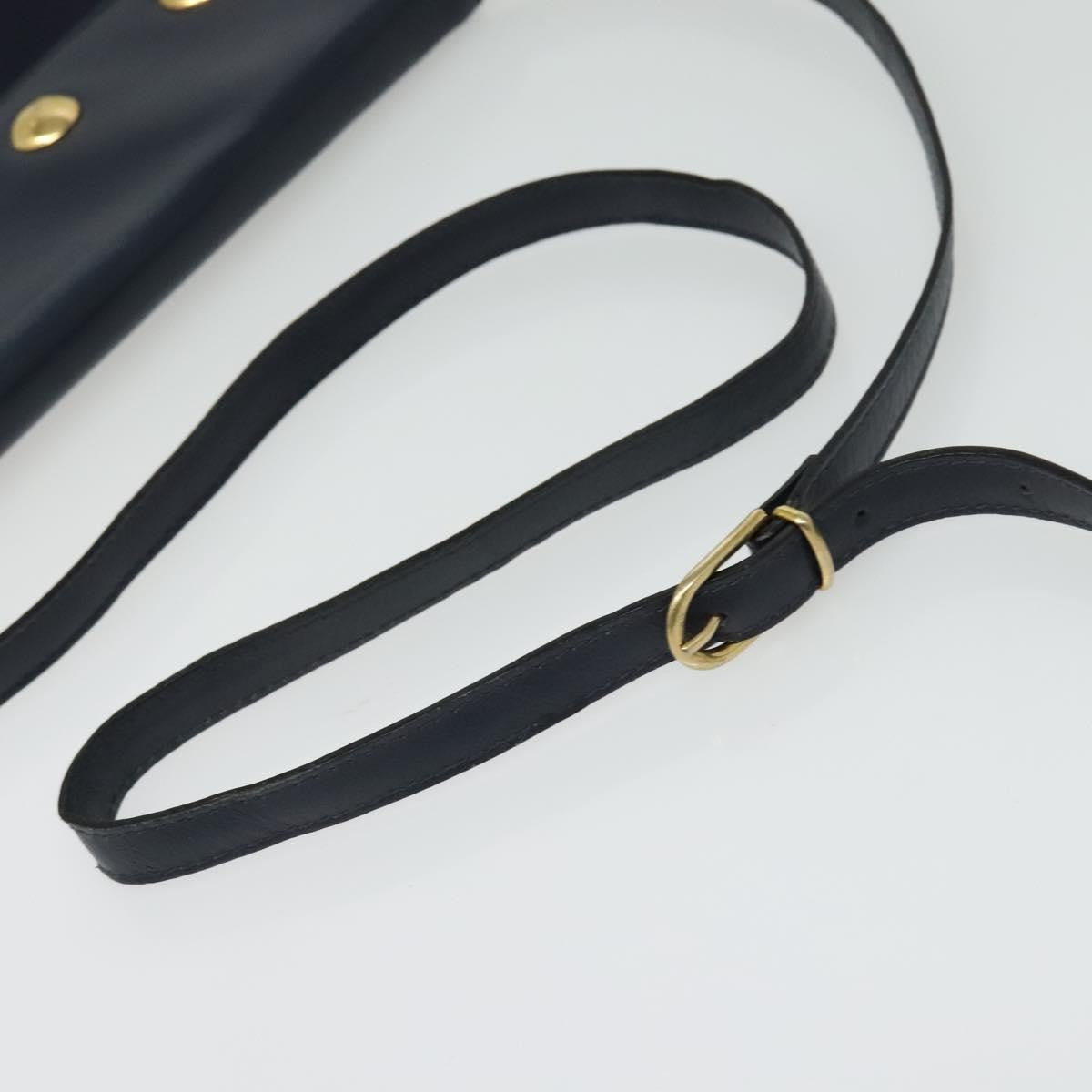 Burberry Flap Shoulder Canvas Navy Canvas Shoulder Bag Bag (Pre-Owned)