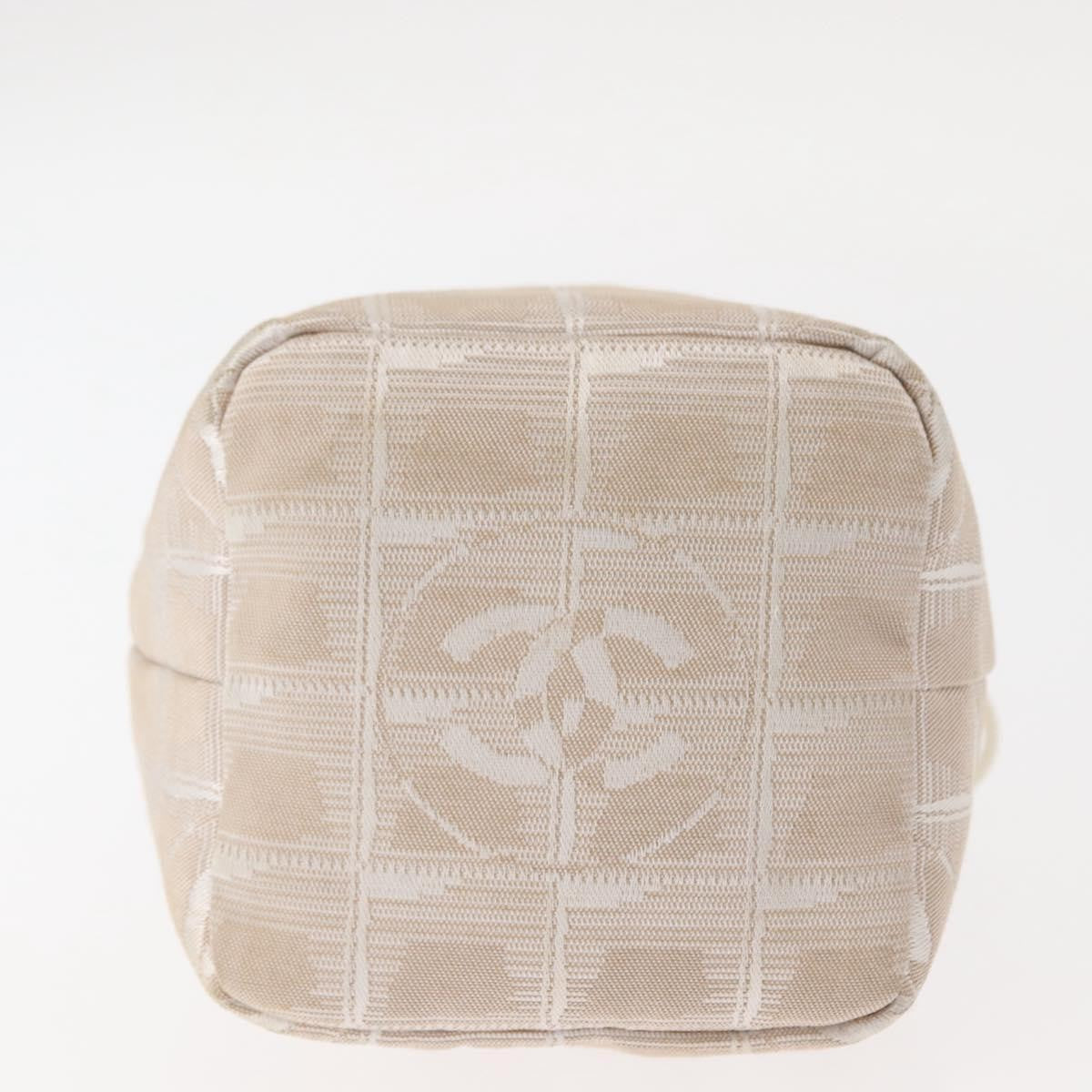 Chanel Travel Line Nylon Beige Nylon Backpack Bag (Pre-Owned)