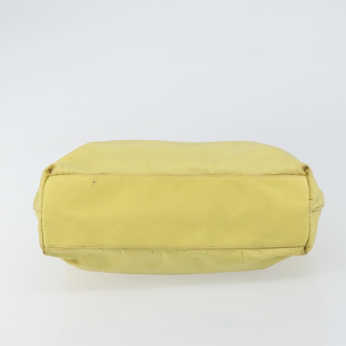 Prada Vintage Tote Nylon Yellow Nylon Tote Bag Bag (Pre-Owned)
