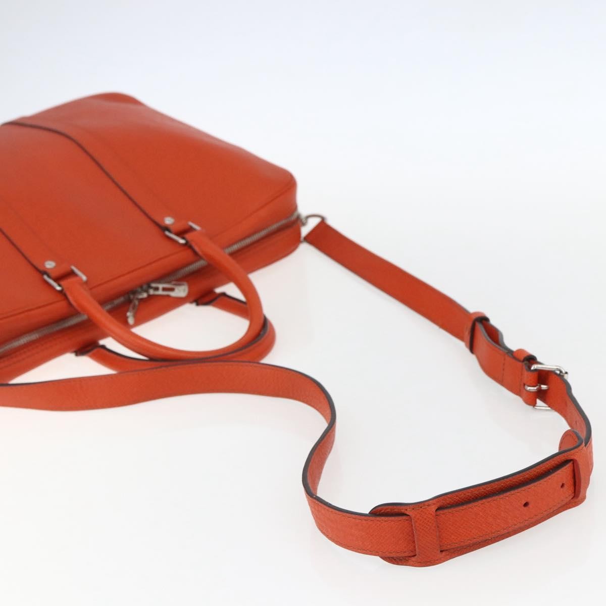 Louis Vuitton Porte-Documents Voyage Taiga Leather Orange Leather Briefcase Bag (Pre-Owned)
