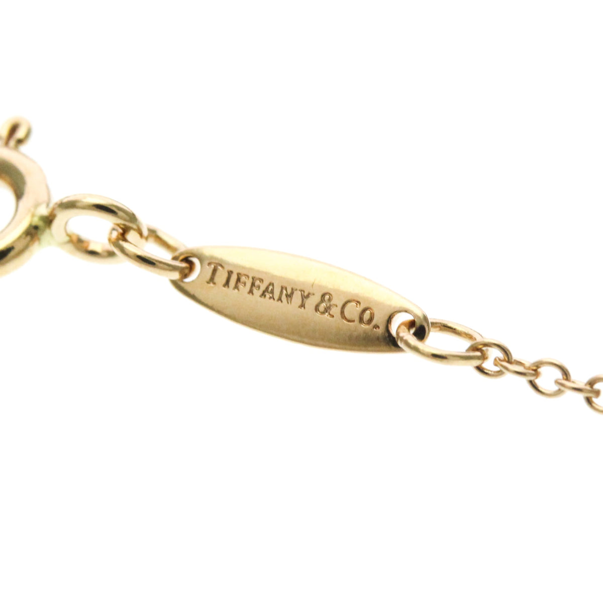 Tiffany & Co. Elsa Peretti Diamonds By The Yard Pendant 18K Rose Gold With Diamond Gold Pink_Gold Necklace Jewelry (Pre-Owned)