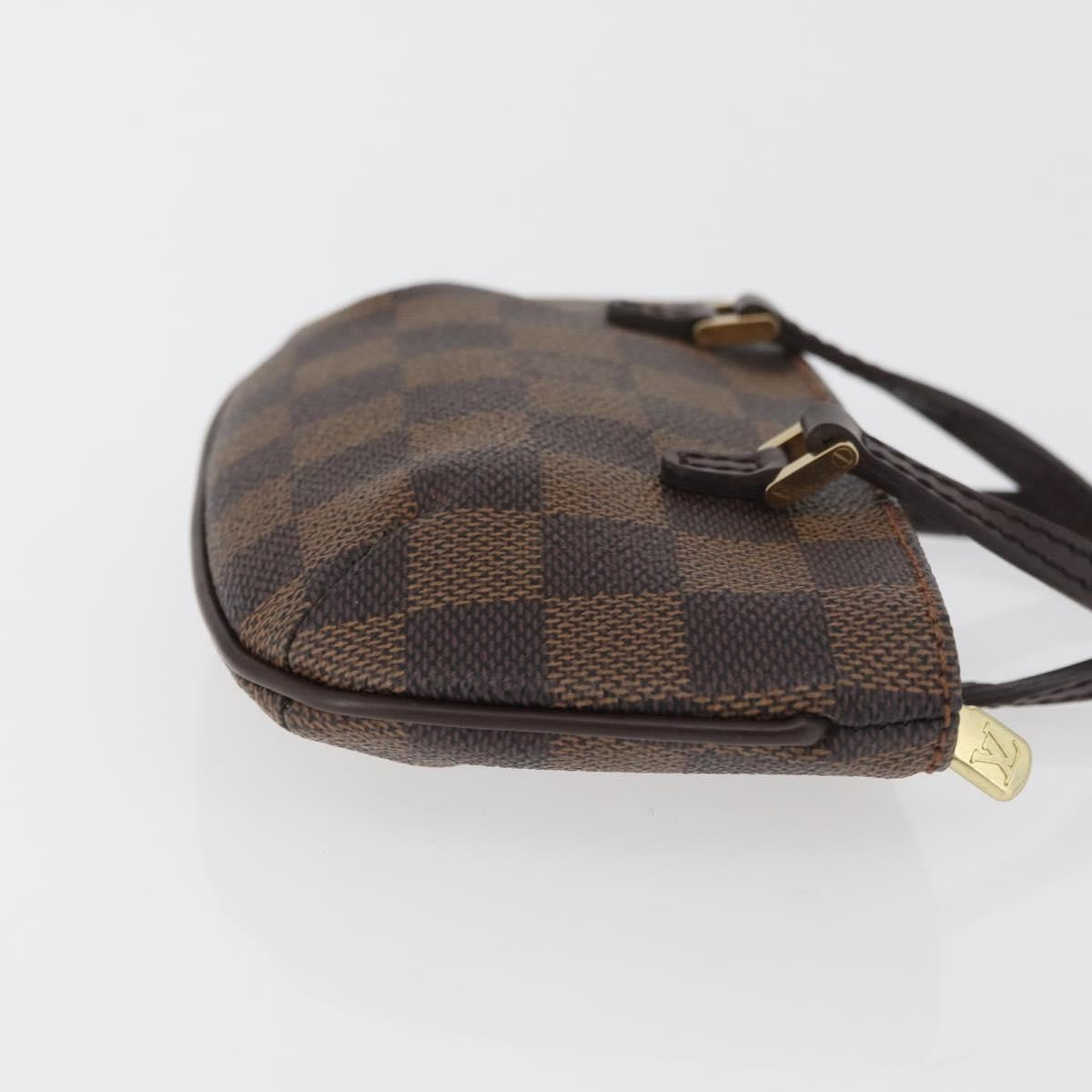 Louis Vuitton Manosque Pochette Damier Ebene Brown Canvas Clutche & Pouche Bag (Pre-Owned)