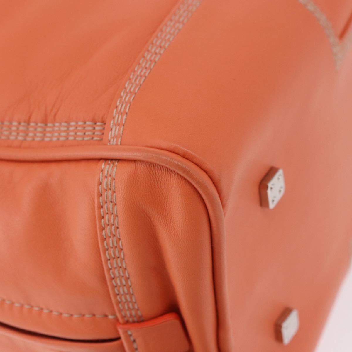 Loewe Anagram Leather Orange Leather Handbag (Pre-Owned)
