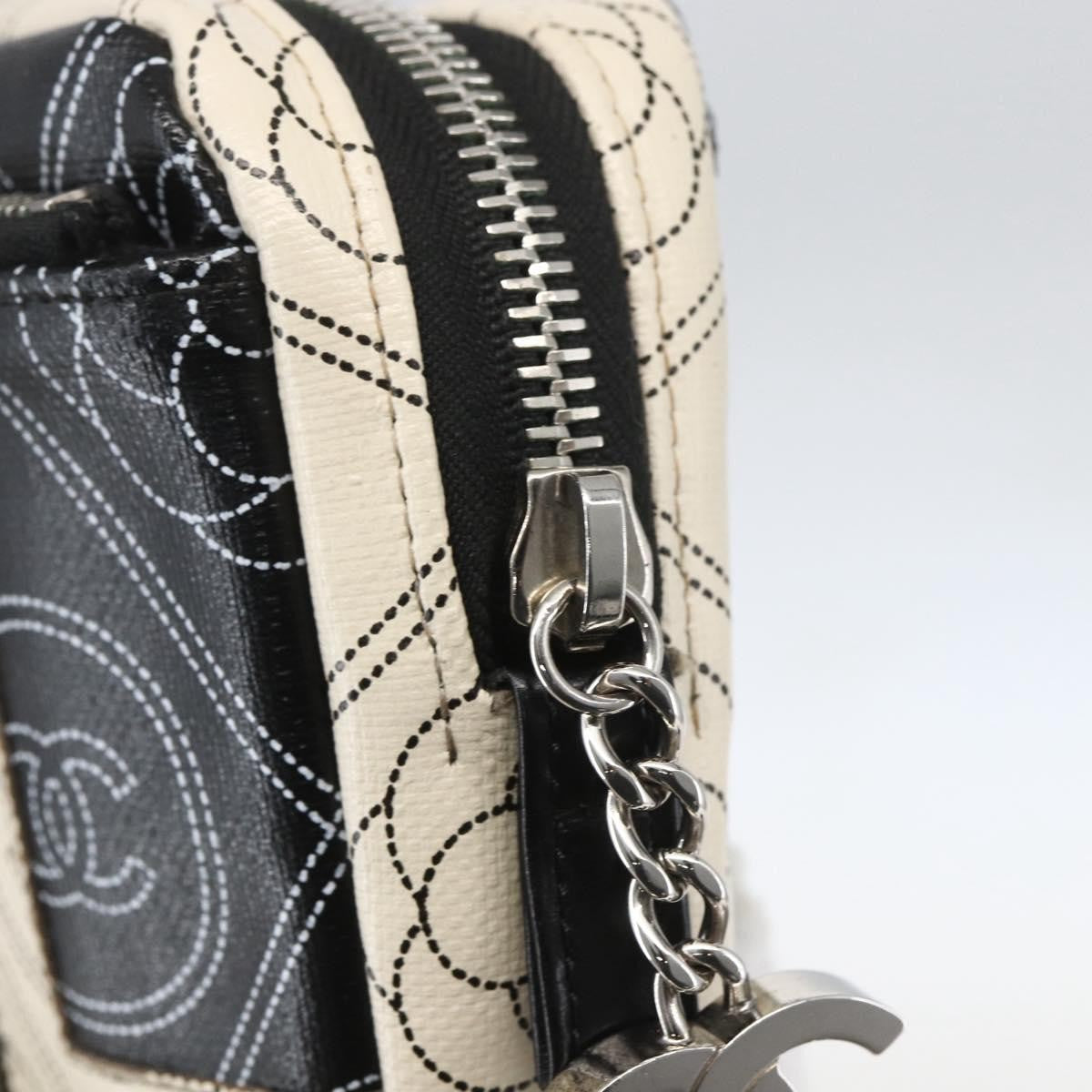 Chanel Logo Camera Case Clutch Printed Coated Canvas Black Pvc Clutche & Pouche Bag (Pre-Owned)