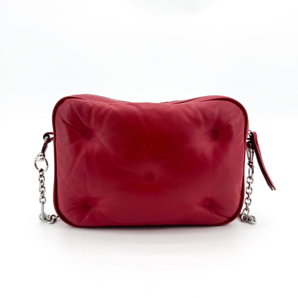 Maison Margiela Glam Slam Small Camera Bag Leather Red Leather Shoulder Bag Bag (Pre-Owned)