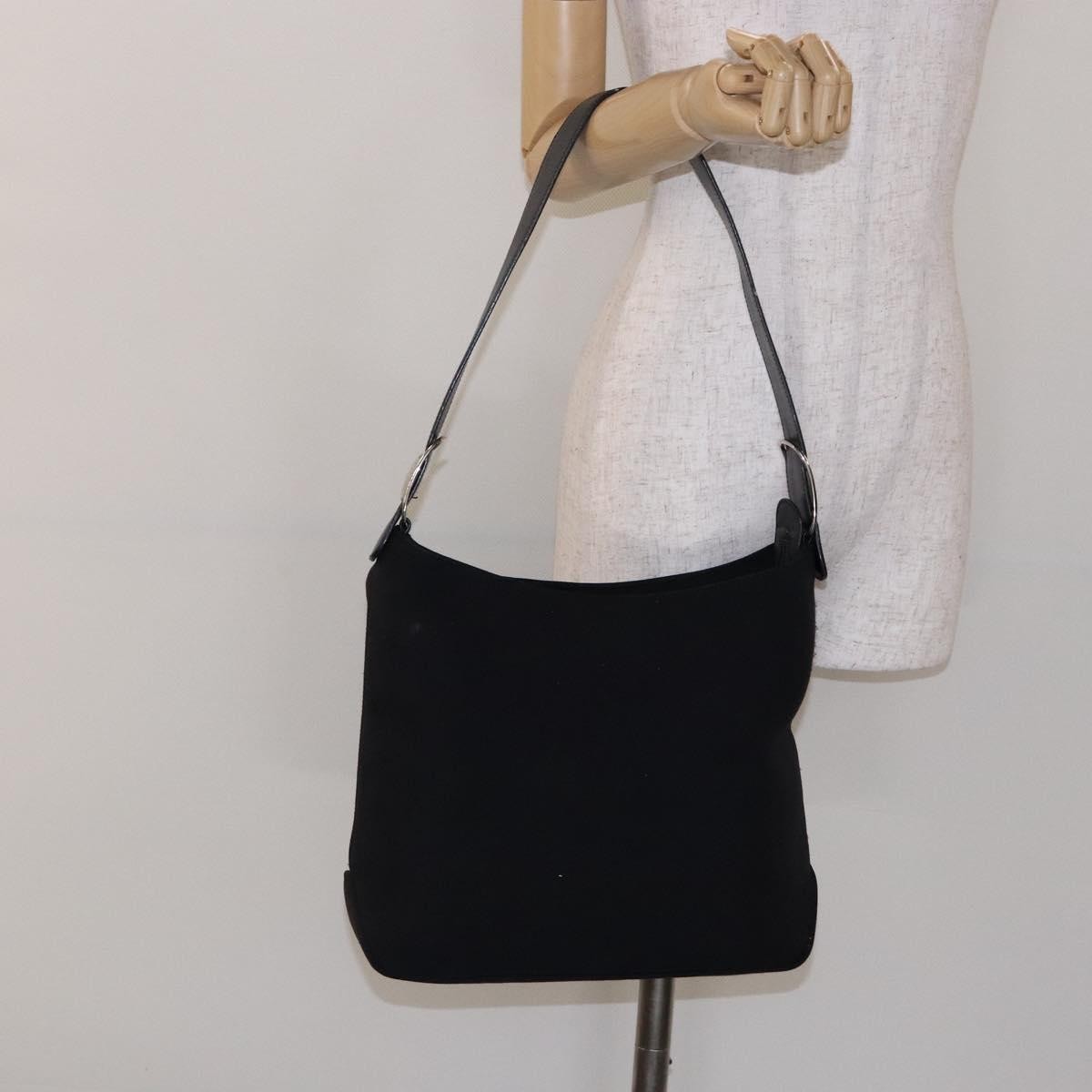 Salvatore Ferragamo Vala Canvas Black Canvas Bag (Pre-Owned)