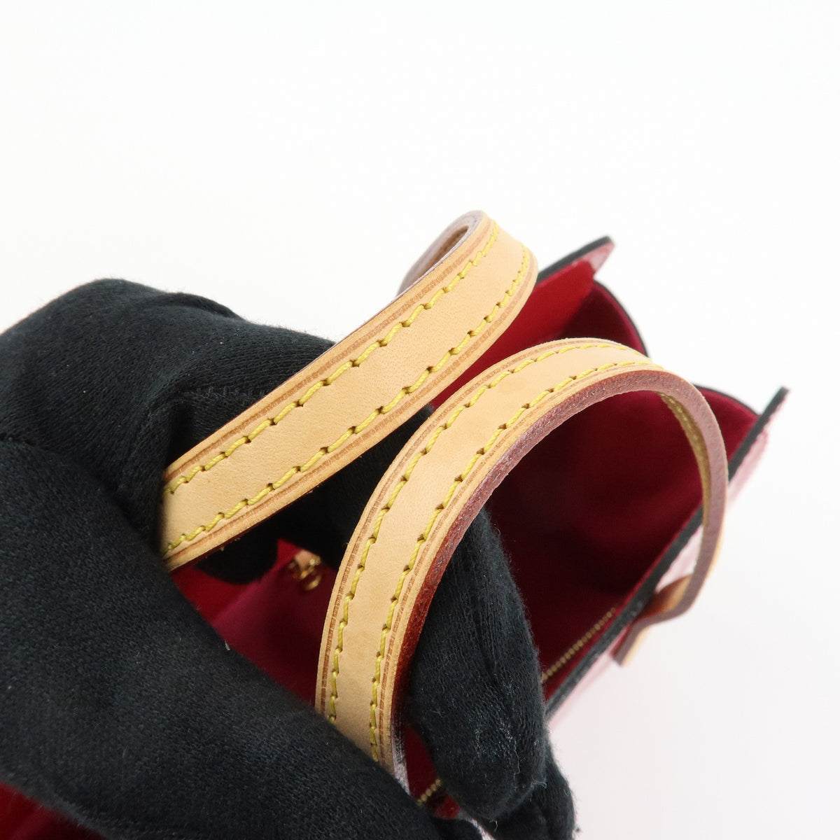 Louis Vuitton Catalina Monogram Vernis Red Patent_Leather Handbag (Pre-Owned)