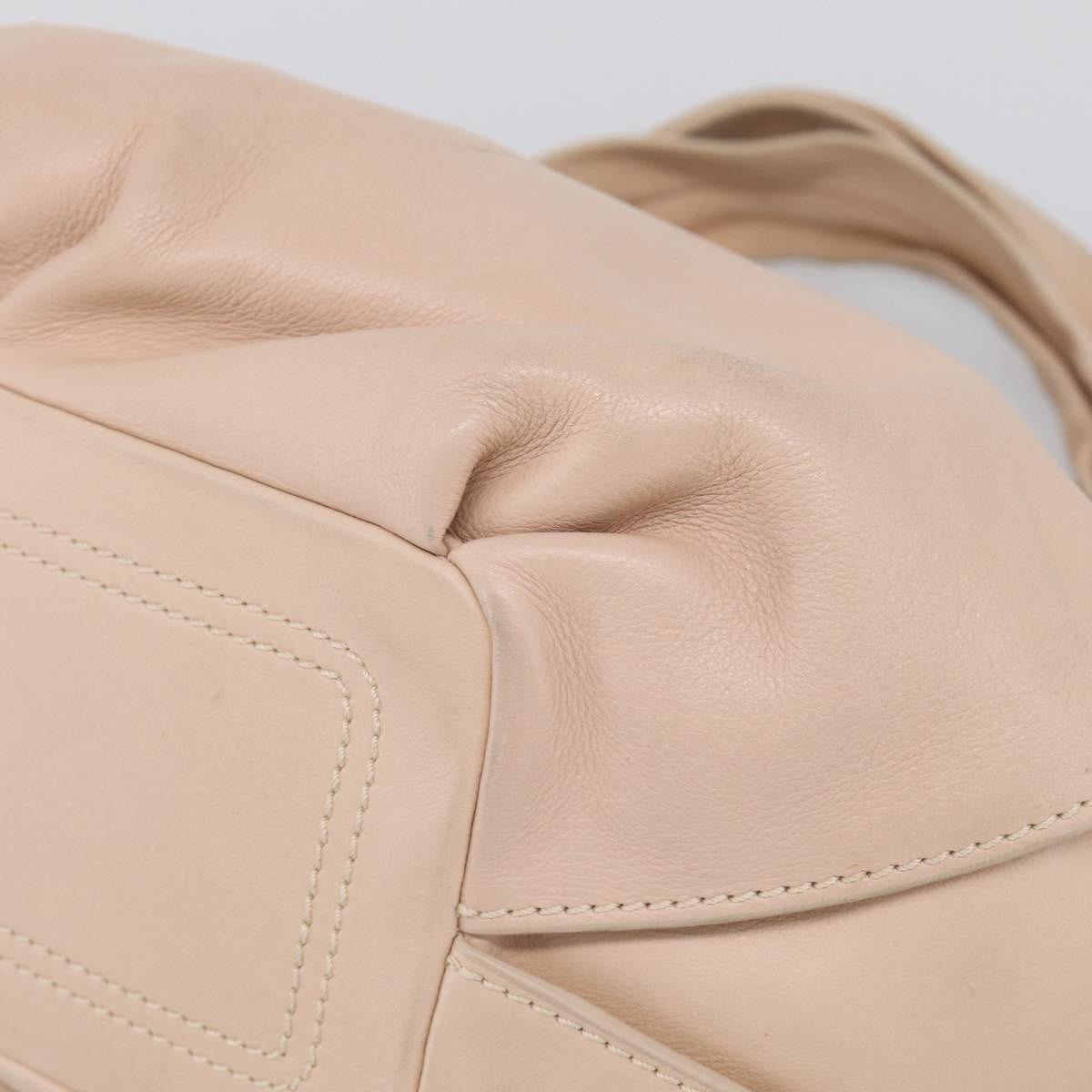 Celine Bittersweet Leather Beige Leather Handbag (Pre-Owned)