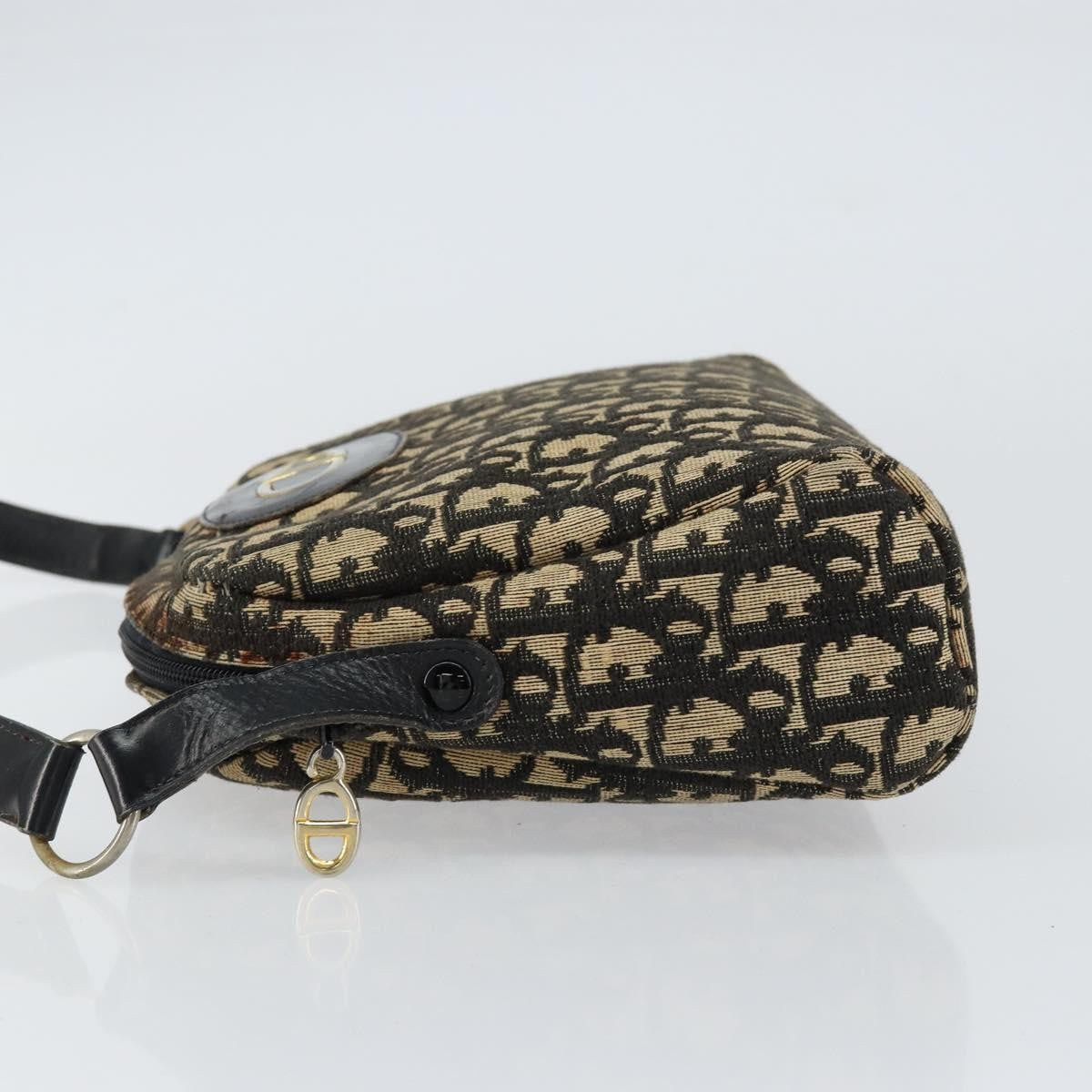 Christian Dior Vintage Cd Trotter Canvas Black Canvas Shoulder Bag Bag (Pre-Owned)