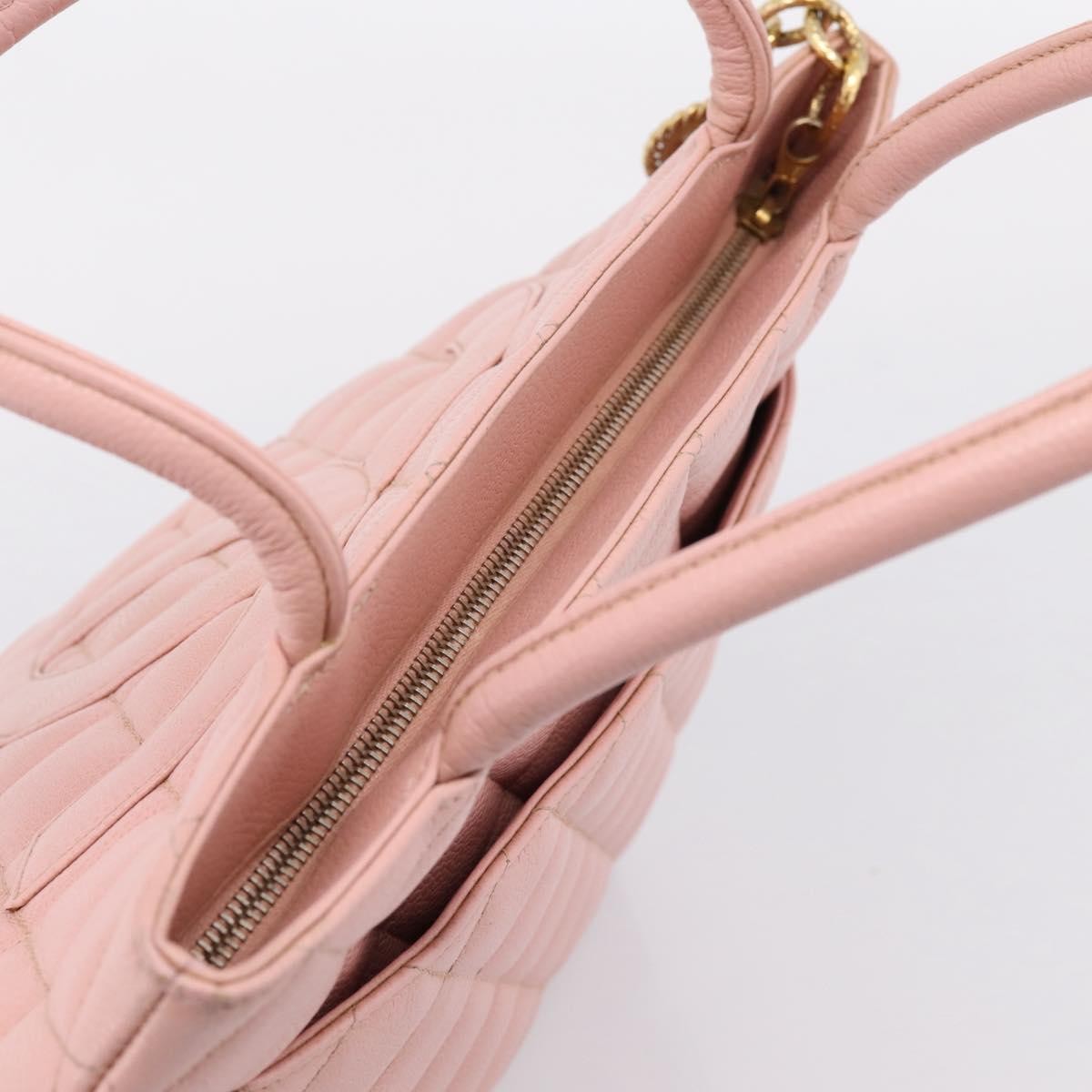 Chanel Medallion Quilted Caviar Pink Leather Tote Bag Bag (Pre-Owned)