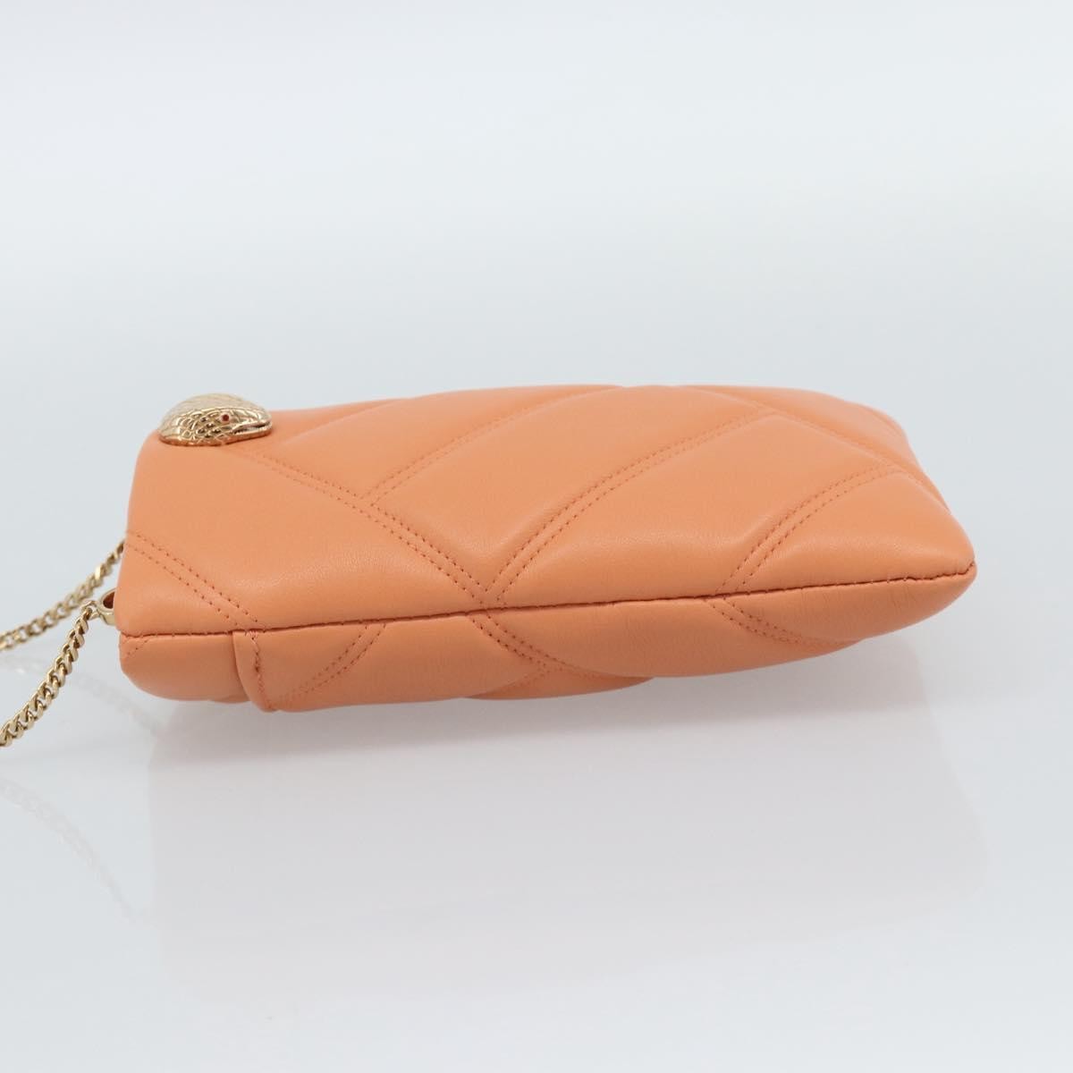 Bvlgari Serpenti Cabochon Phone Holder On Chain Diagonal Quilted Leather Orange Leather Clutche & Pouche Bag (Pre-Owned)