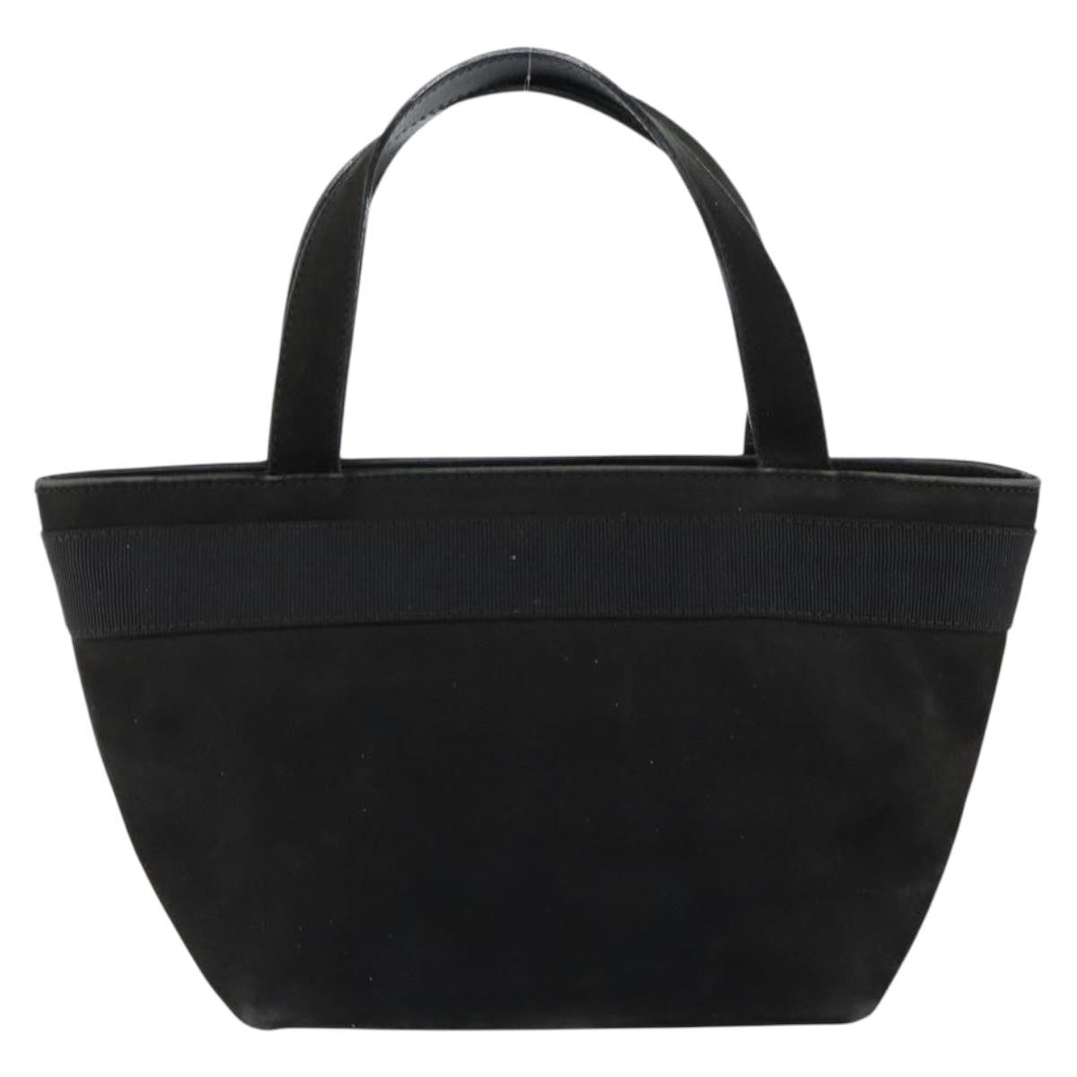 Salvatore Ferragamo Vala Suede Black Suede Handbag (Pre-Owned)