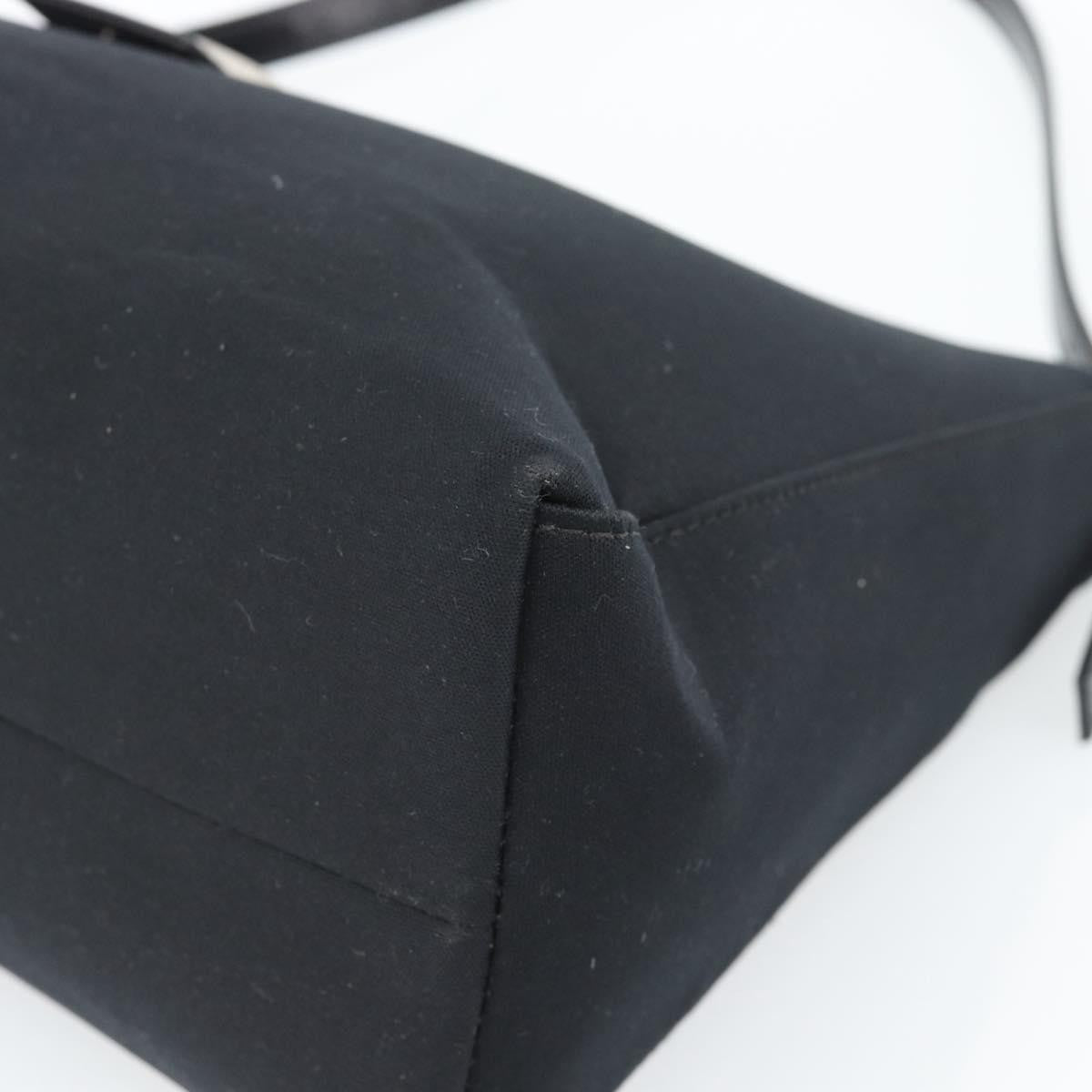 Fendi Mamma Baguette Canvas Black Cotton Shoulder Bag Bag (Pre-Owned)