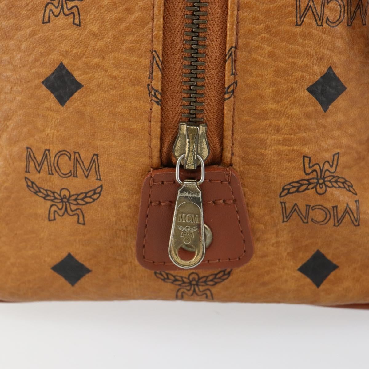 MCM Visetos Canvas And Leather Brown Canvas Handbag (Pre-Owned)