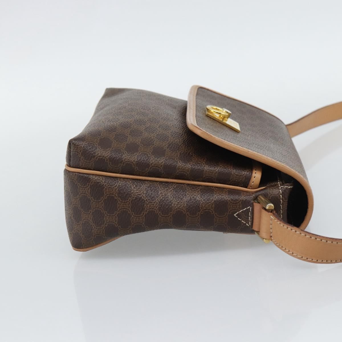 Celine Macadam Canvas Brown Canvas Shoulder Bag Bag (Pre-Owned)