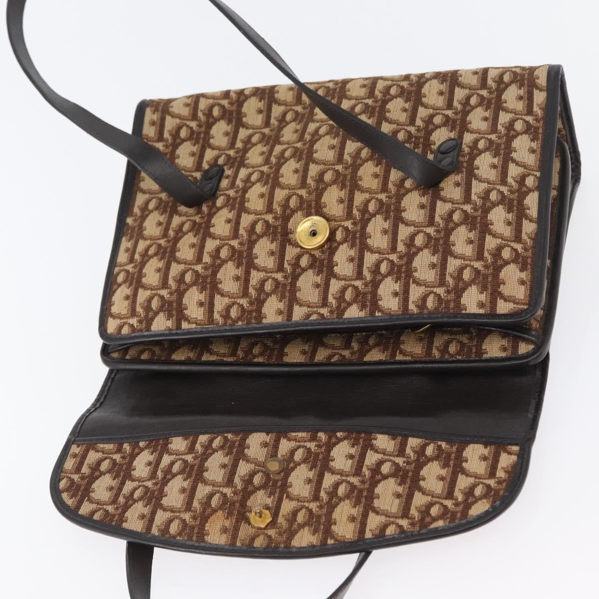 Christian Dior Trotter Canvas Beige Canvas Shoulder Bag Bag (Pre-Owned)